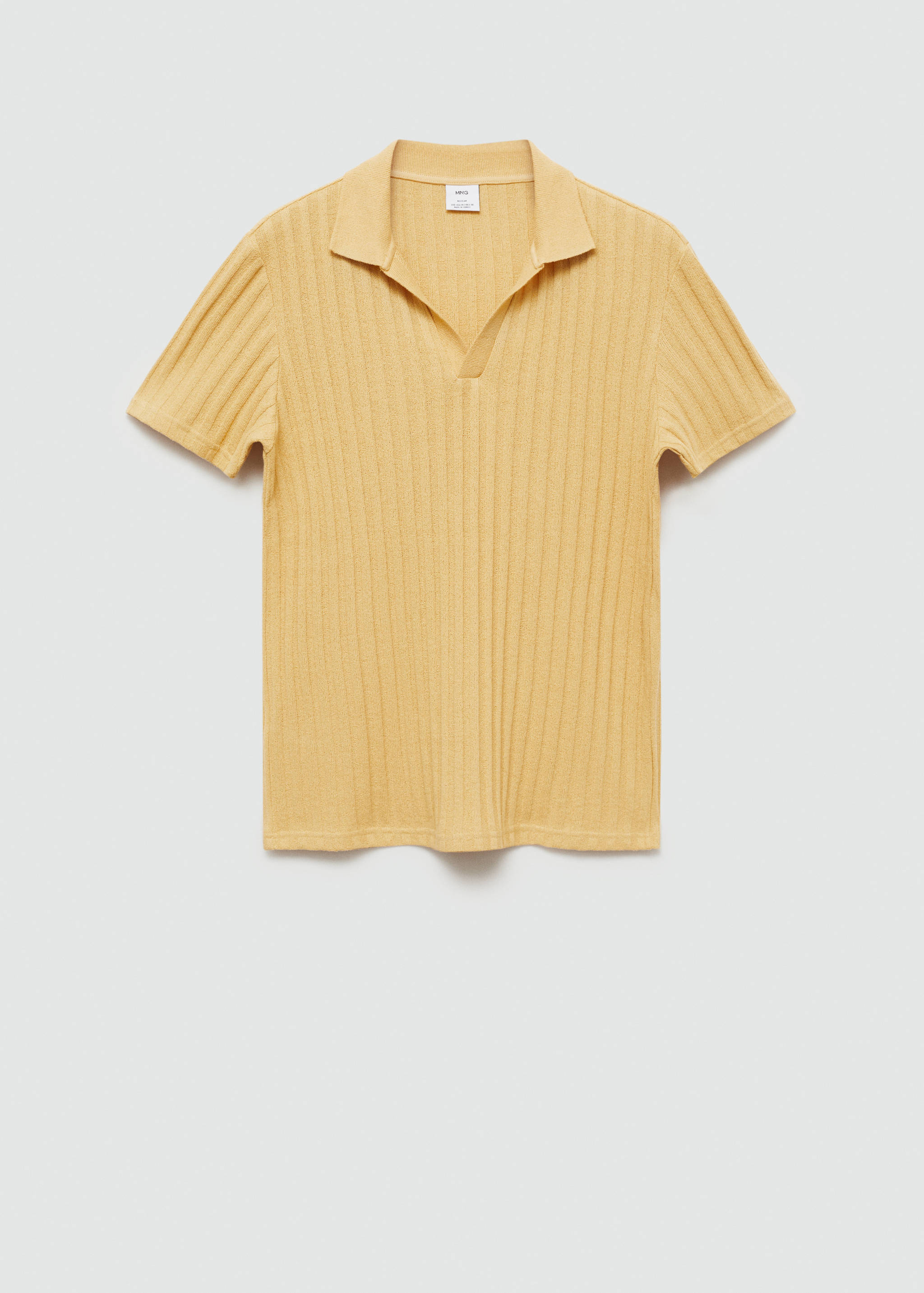 Polo regular fit algodón canalé - Artículo sin modelo