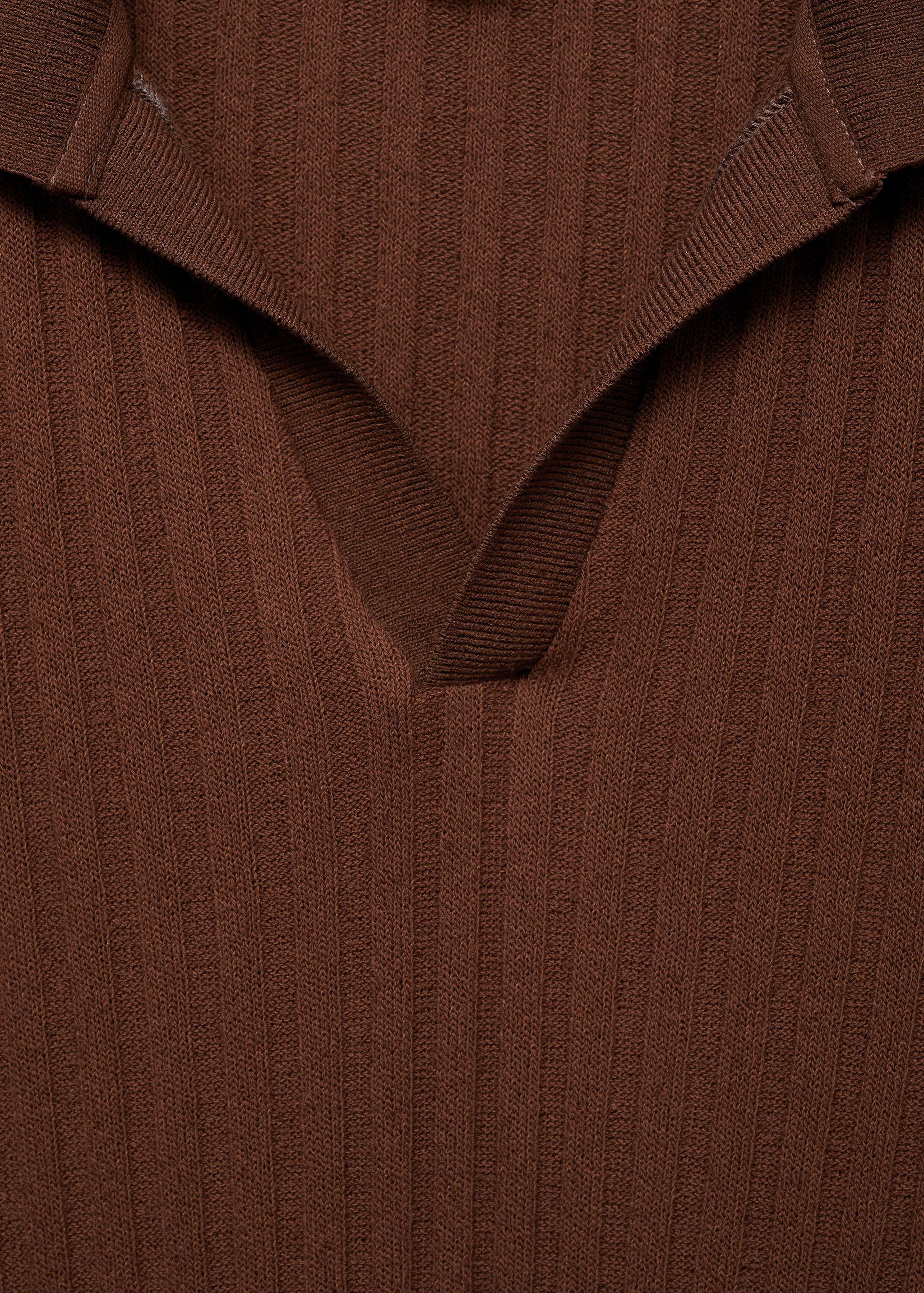 Regular-fit ribbed cotton polo shirt - Details of the article 8