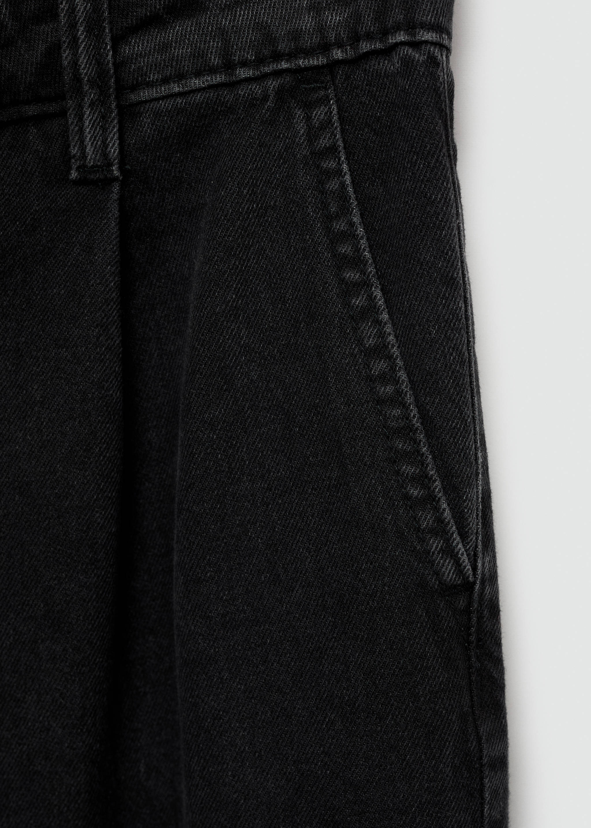 Straight pleated jeans - Details of the article 0