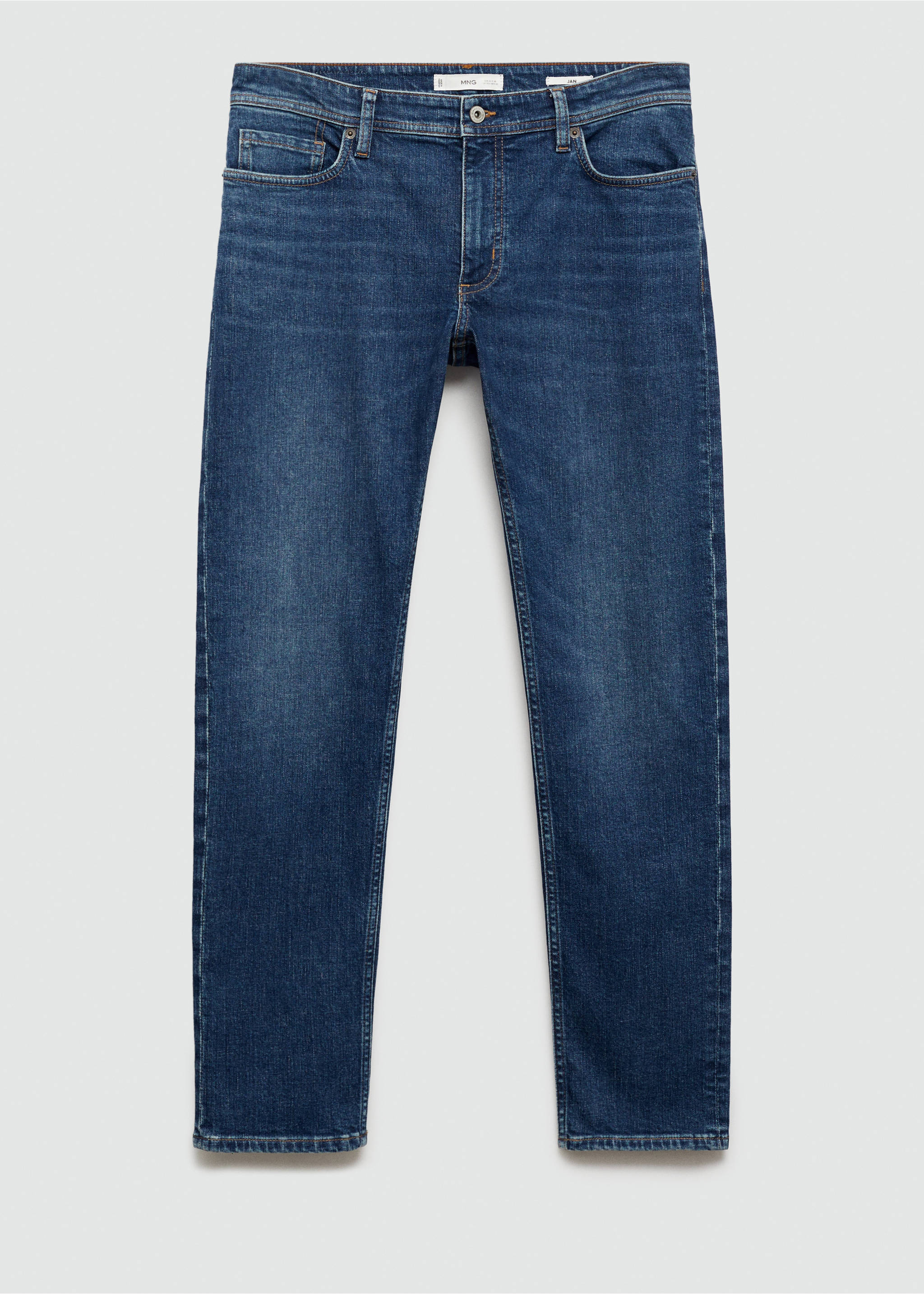 Blugi Jan slim fit - Articol fără model, Albastru închis. Ref: 77060593-00.