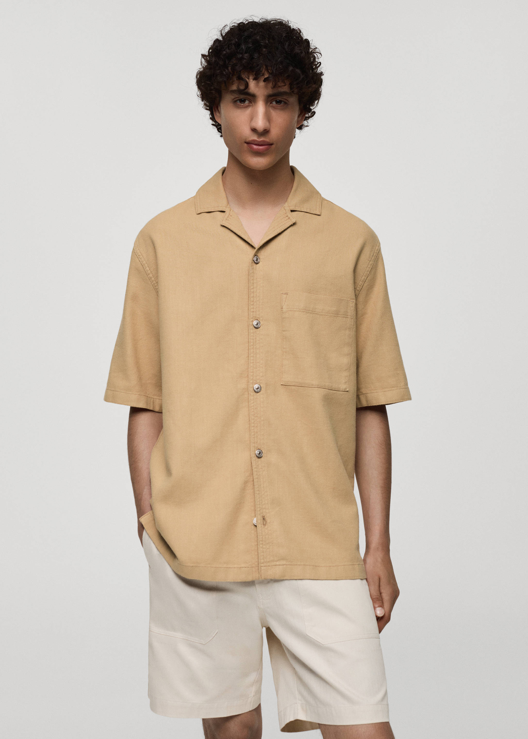 Chemise relaxed-fit coton poche - Plan moyen
