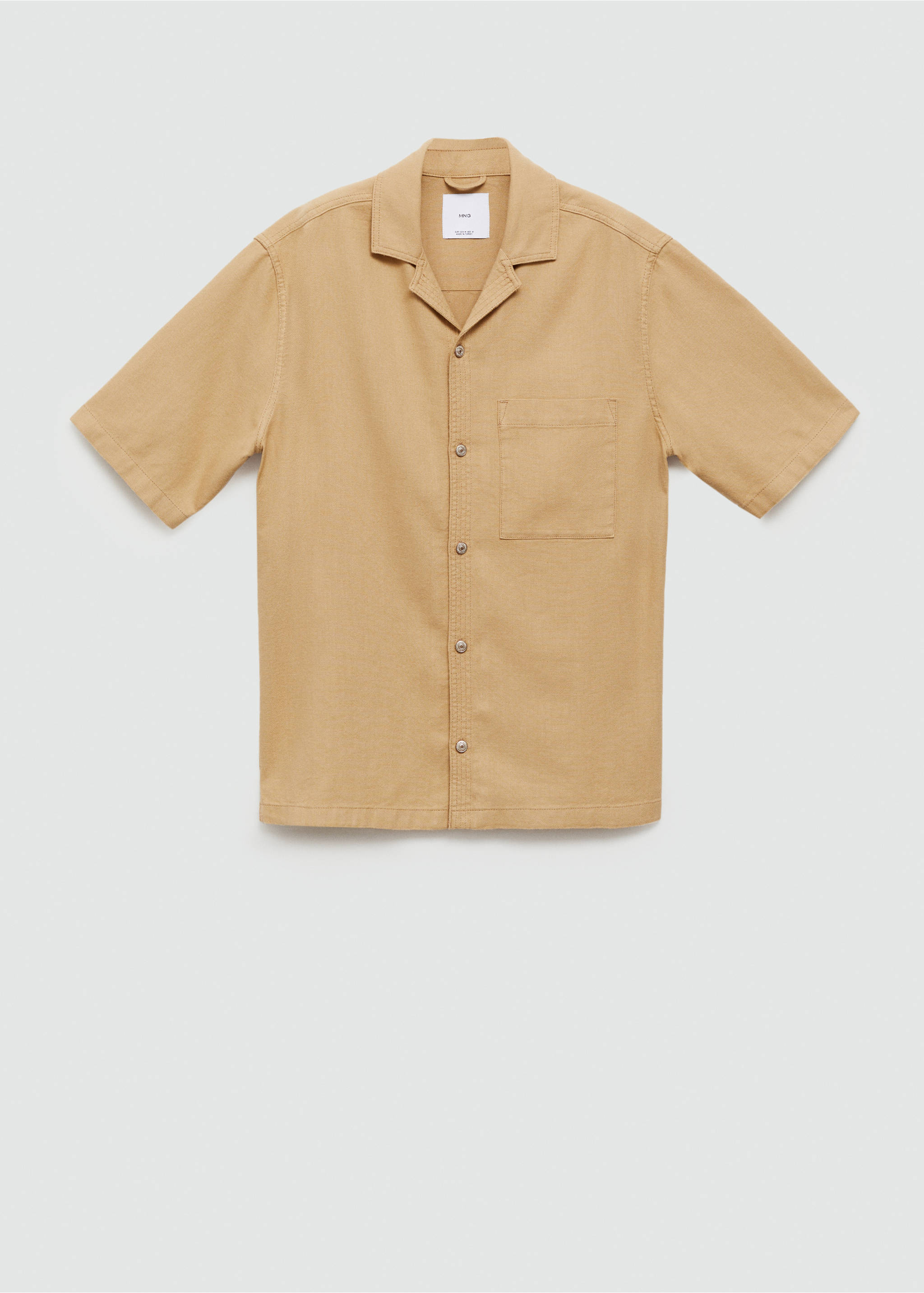 Chemise relaxed-fit coton poche - Article sans modèle, Ocre. Ref: 77060599-00.