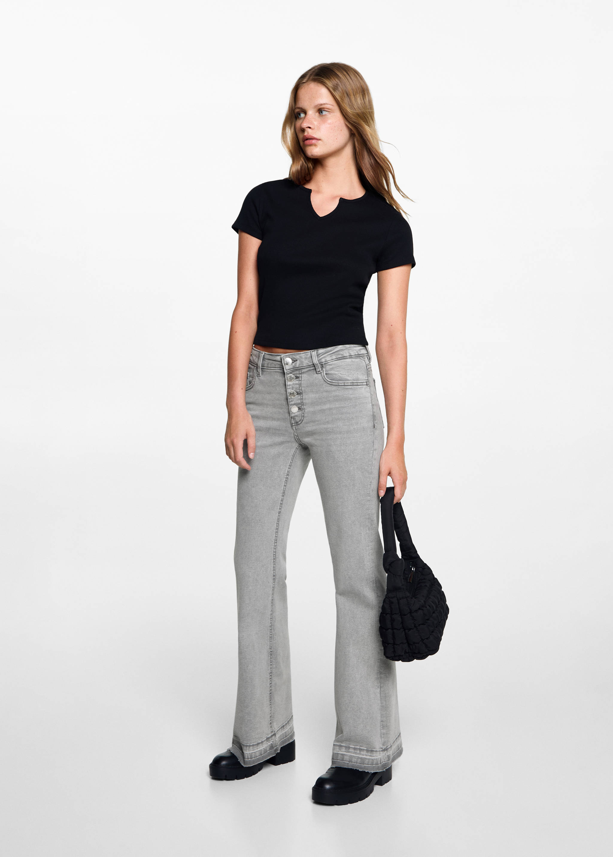 Buttons flare jeans - General plane