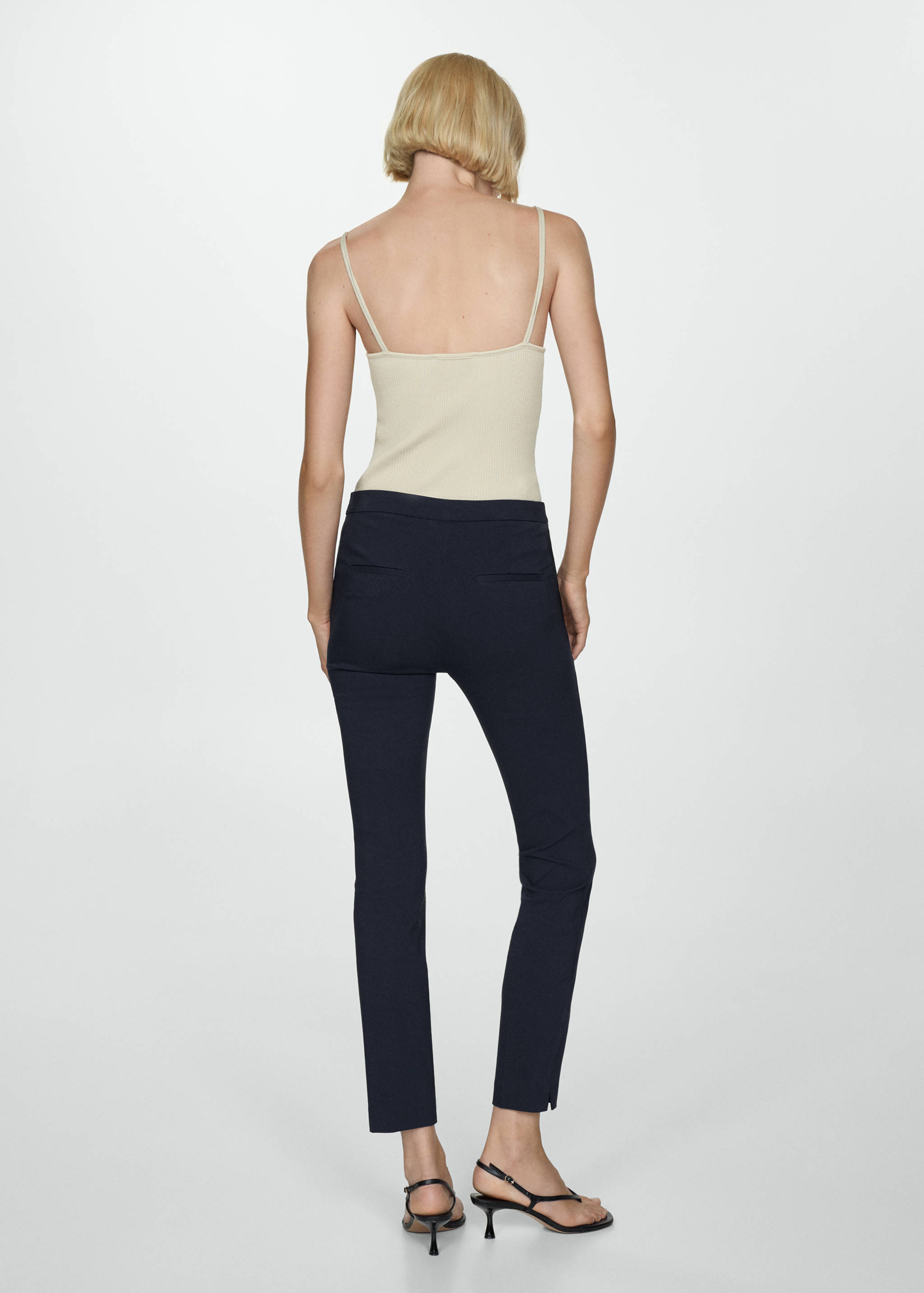 Crop παντελόνι σωλήνας - Πίσω όψη προϊόντος