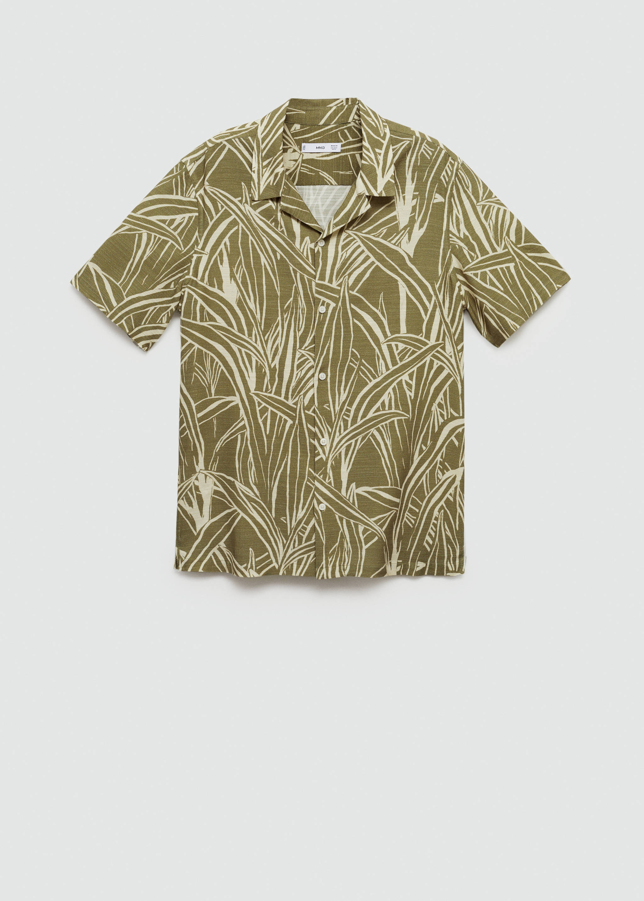 Camisa regular fit com estampado de folhas - Artigo sem modelo