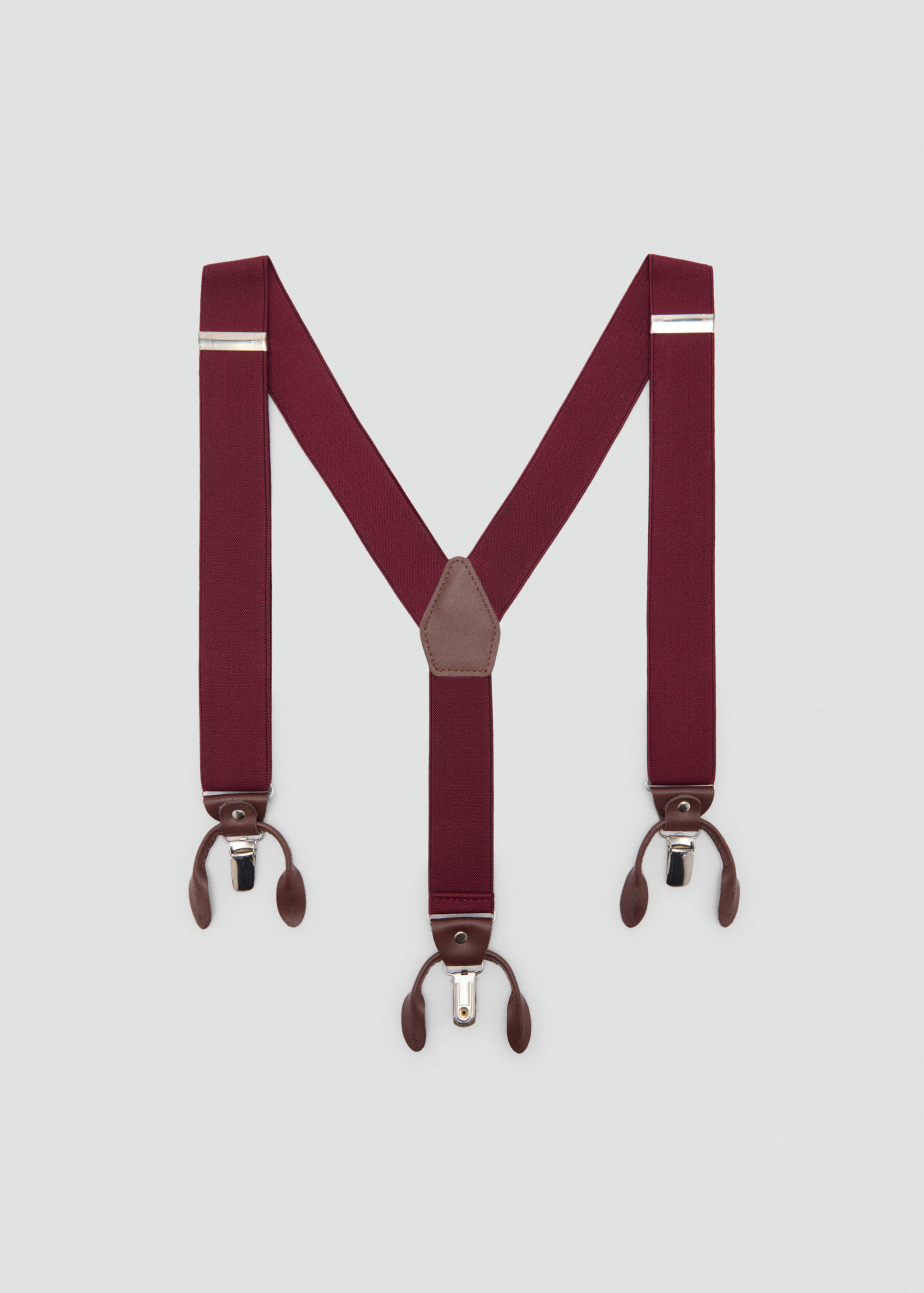 Adjustable elastic straps with leather details - Article without model