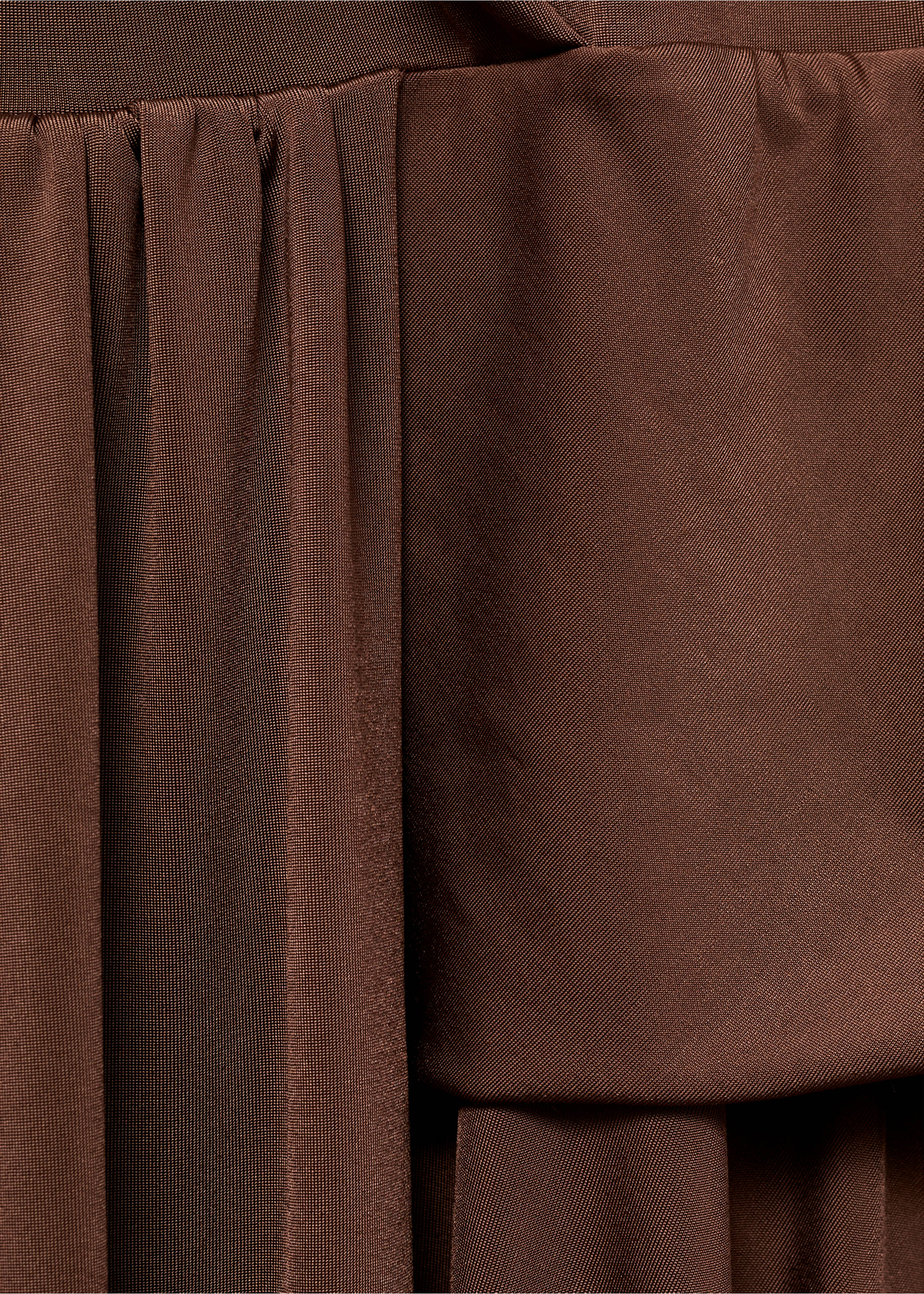 Asymmetrical halter dress - Details of the article 8, Brown. Ref: 77060625-00.