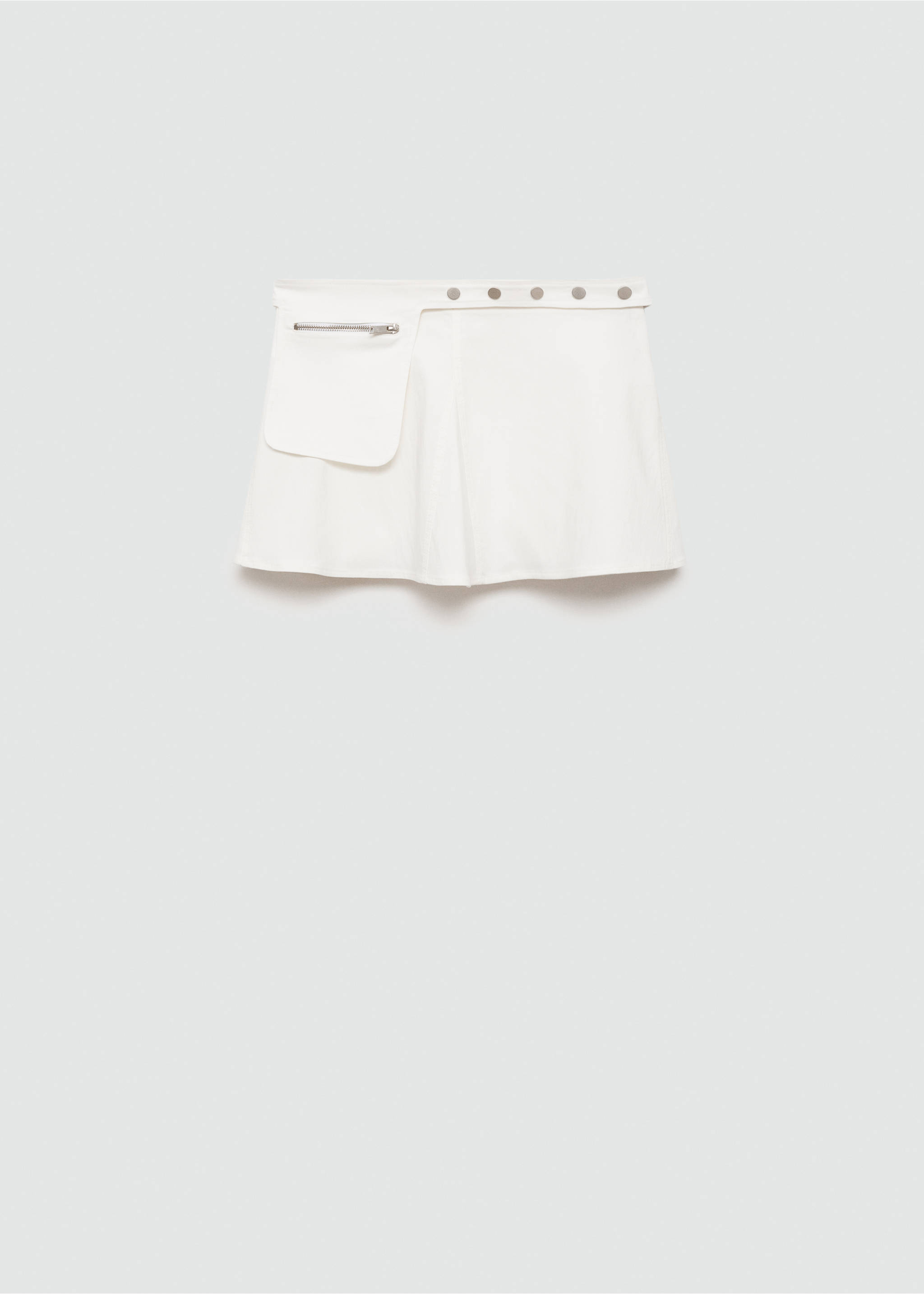 Buttoned miniskirt - Article without model, Off White. Ref: 77060629-00.