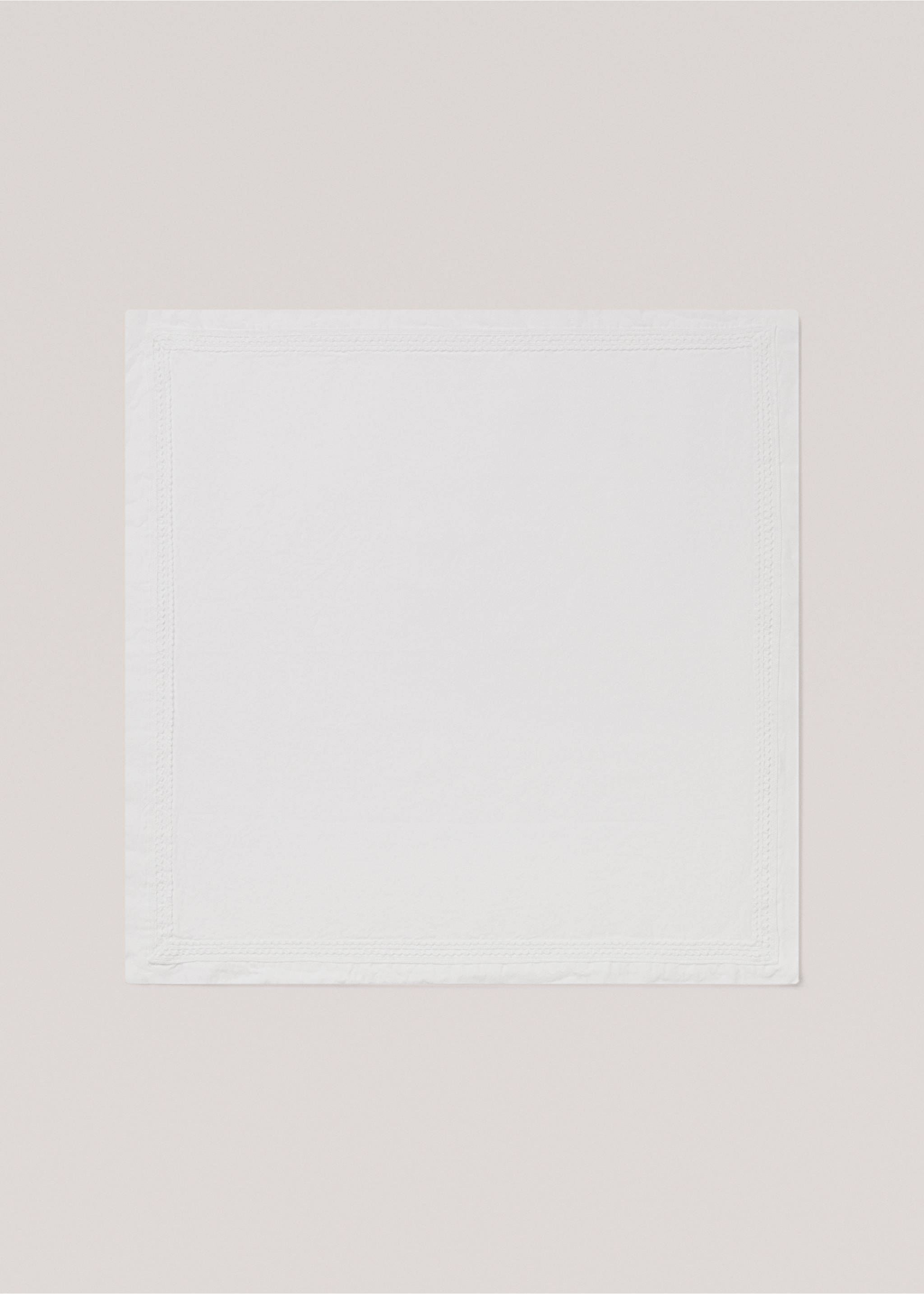 Napkins with lace trim - Article without model, Off White. Ref: 77060632-00.