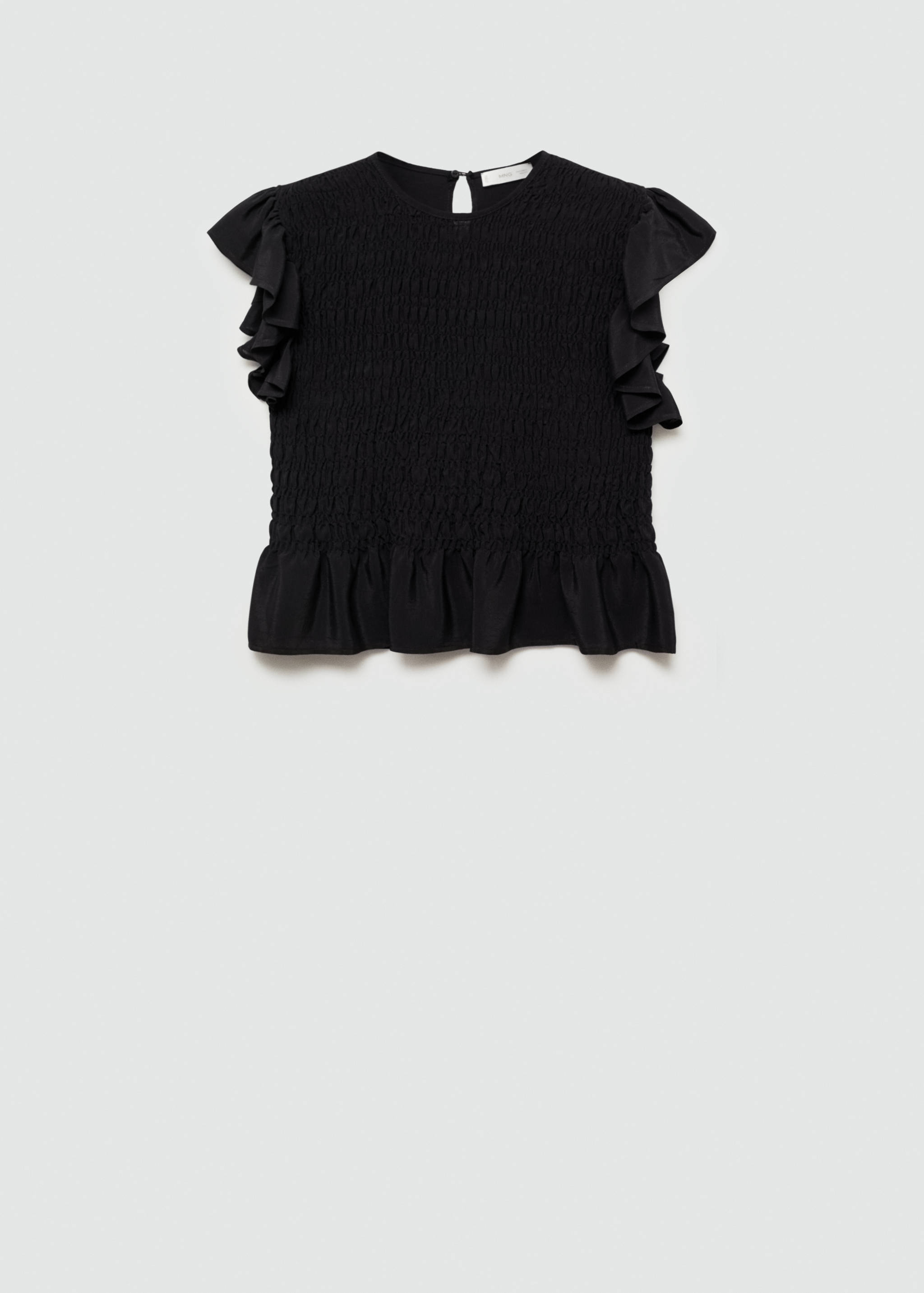 Geraffte Bluse mit Volantärmel - Artikel ohne Model