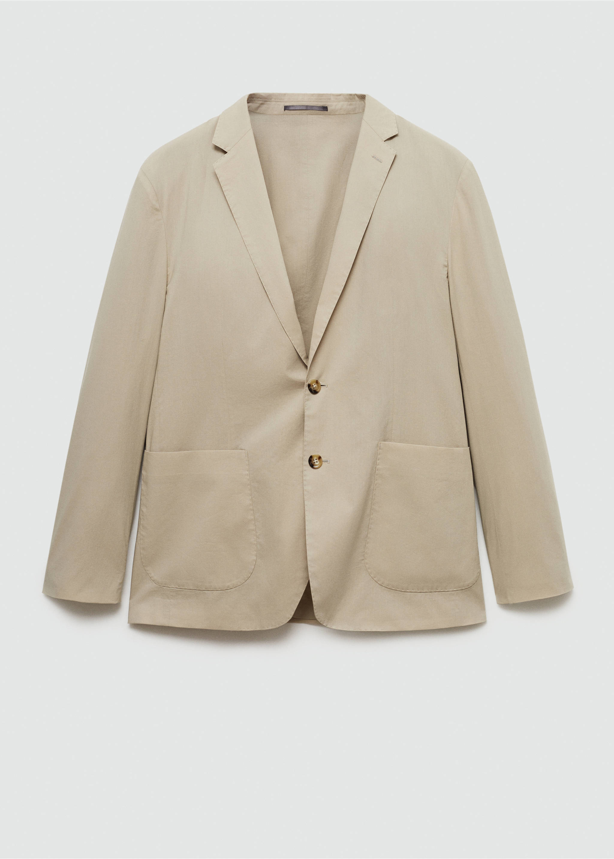 Lightweight cotton jacket - Article without model, Beige. Ref: 77062534-00.