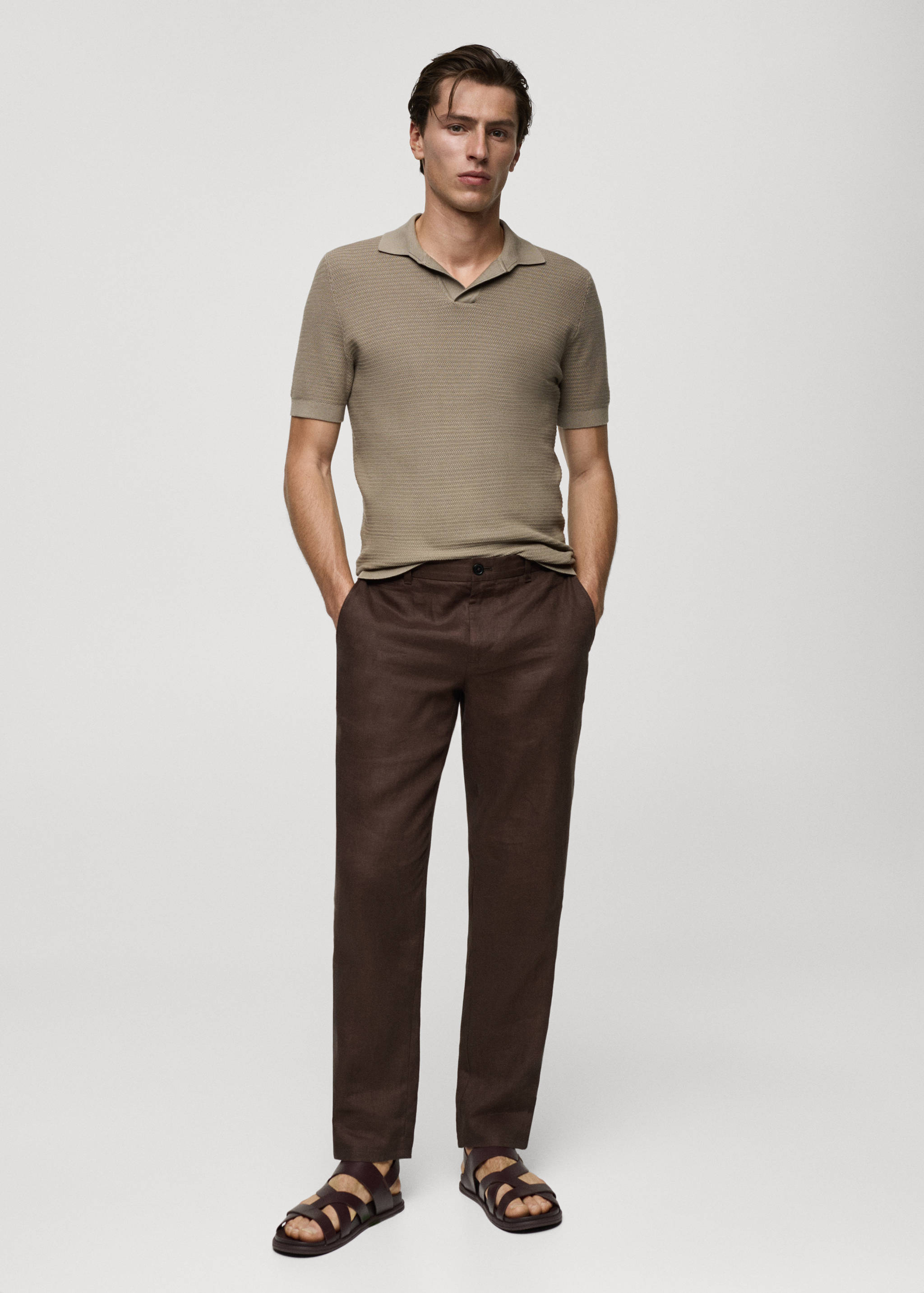 Polo algodón tencel punto trenzado - Plano general