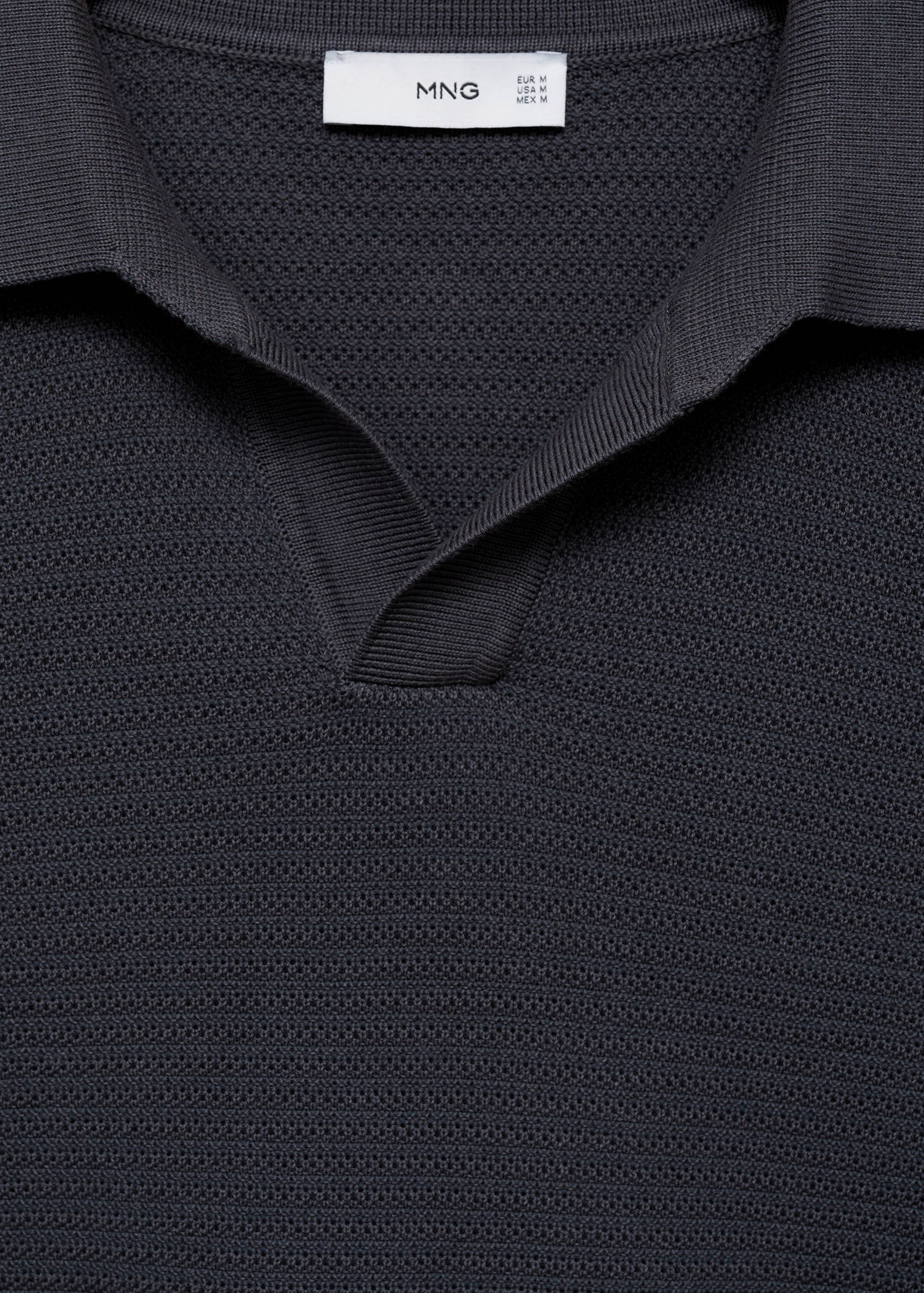 Poloshirt aus Baumwolle mit Tencel in Flechtoptik - Detail des Artikels 8