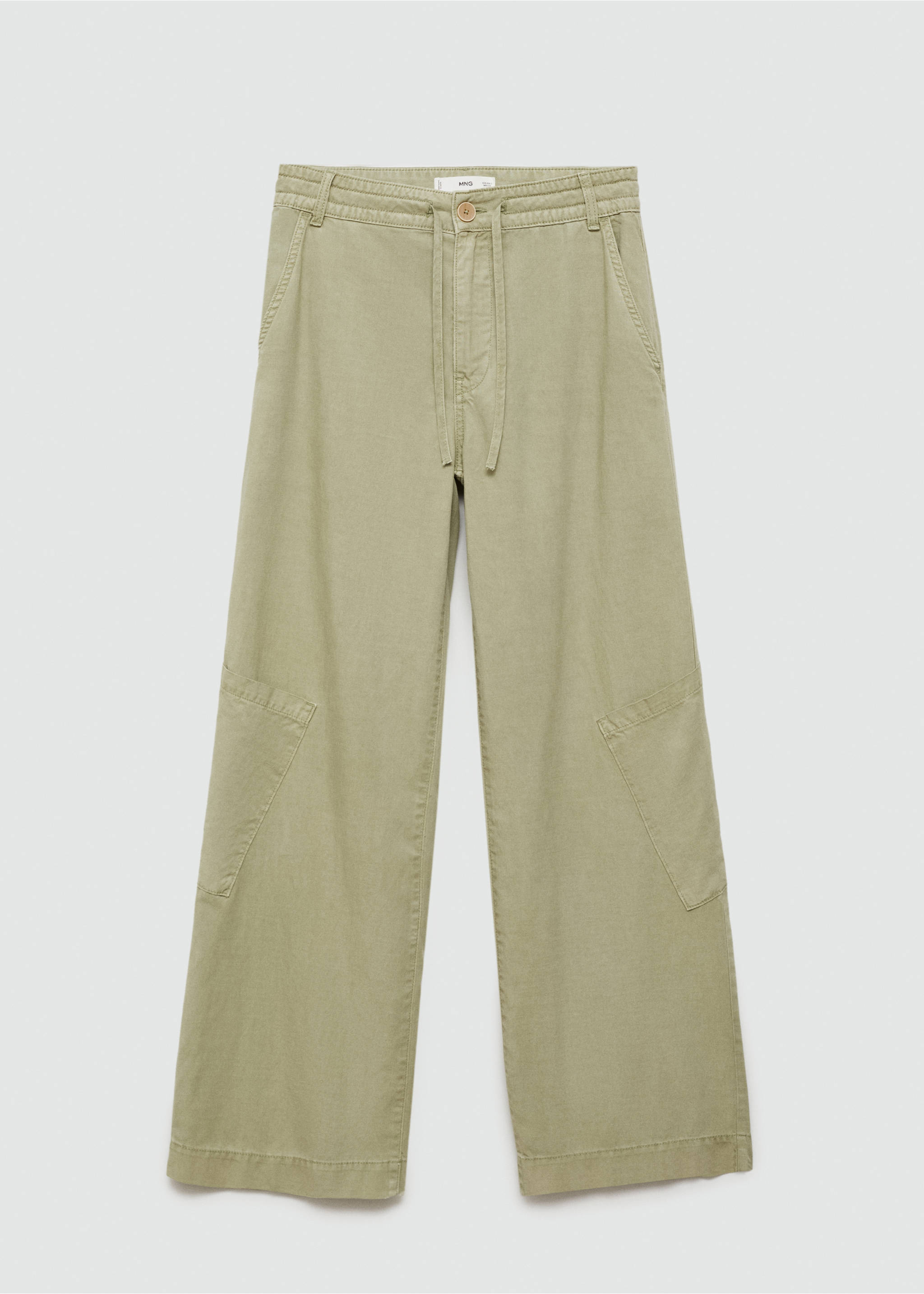 Pantalón lyocell cordón ajustable - Artículo sin modelo, Khaki. Ref: 77062915-00.