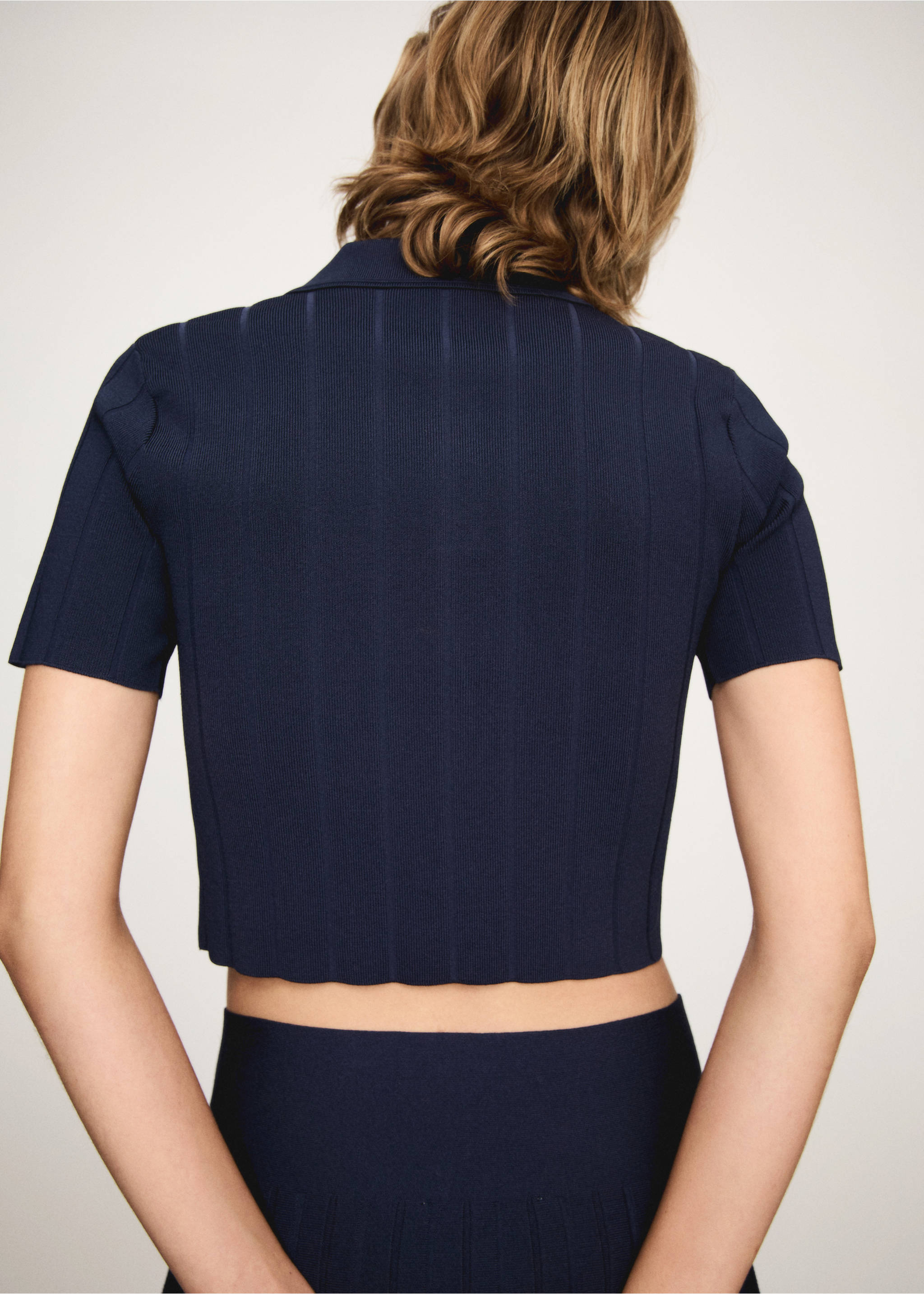 Camiseta cuello polo - Reverso del artículo, Azul marino oscuro. Ref: 77062917-00.