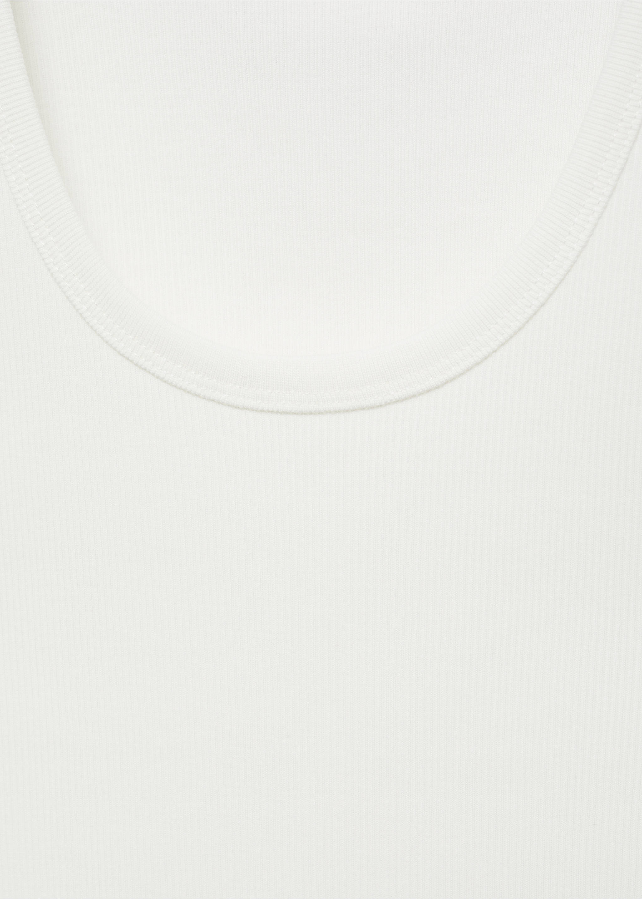 Top côtelé en coton - Détail de l'article 8, Blanc cassé. Ref: 77062932-00.