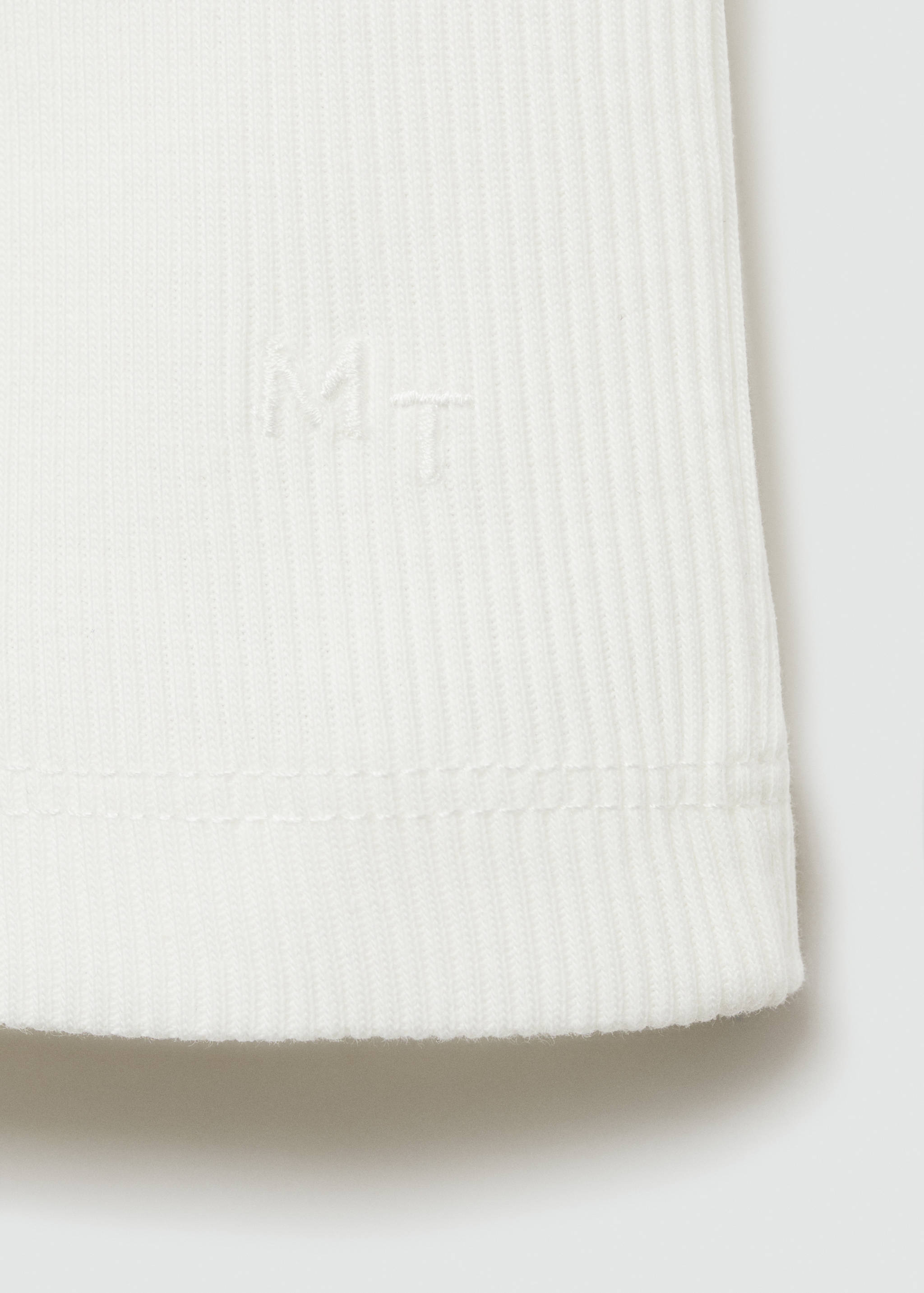 Ribbed cotton-blend top - Details of the article 0