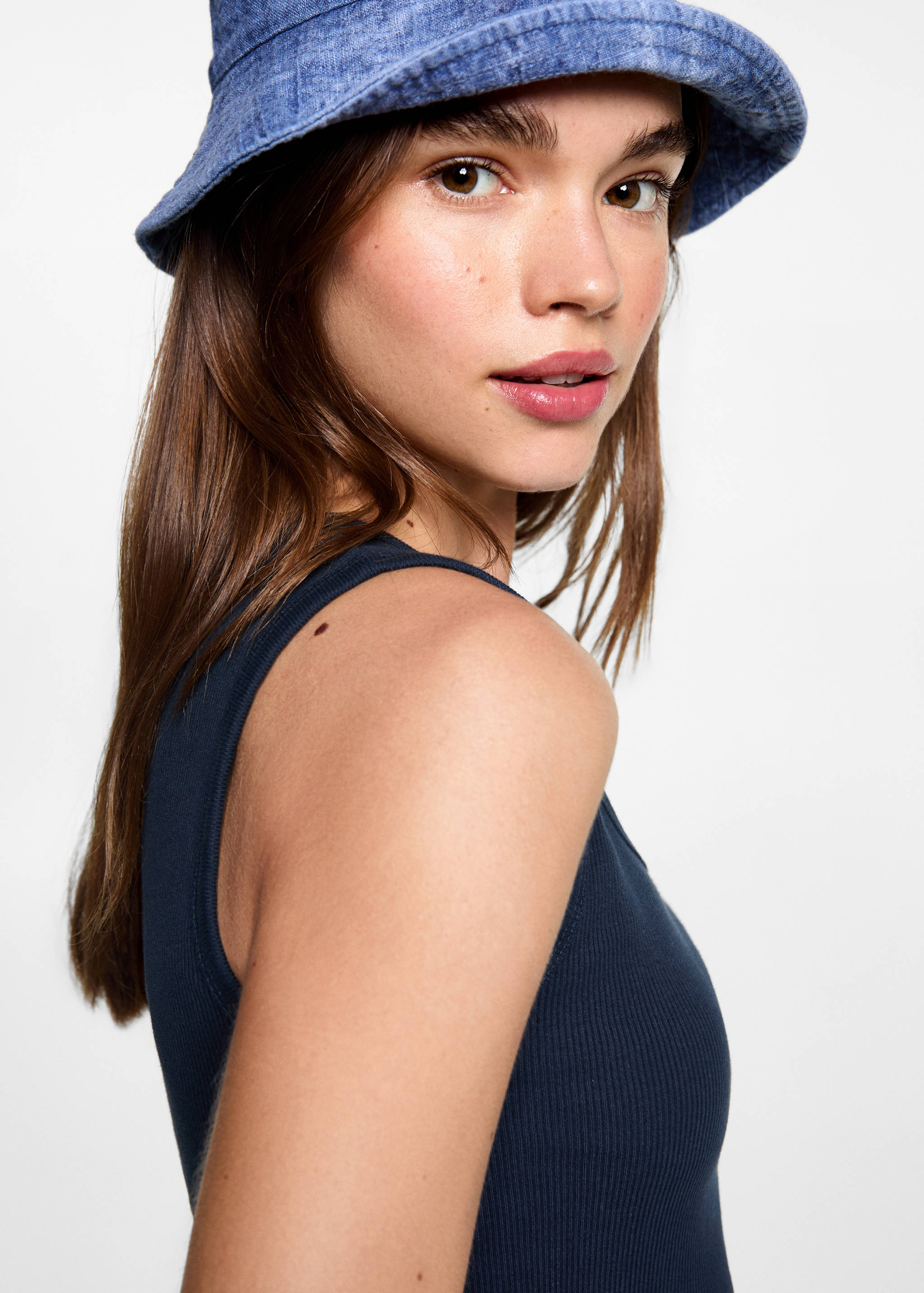 Ribbed cotton-blend top - Details of the article 1