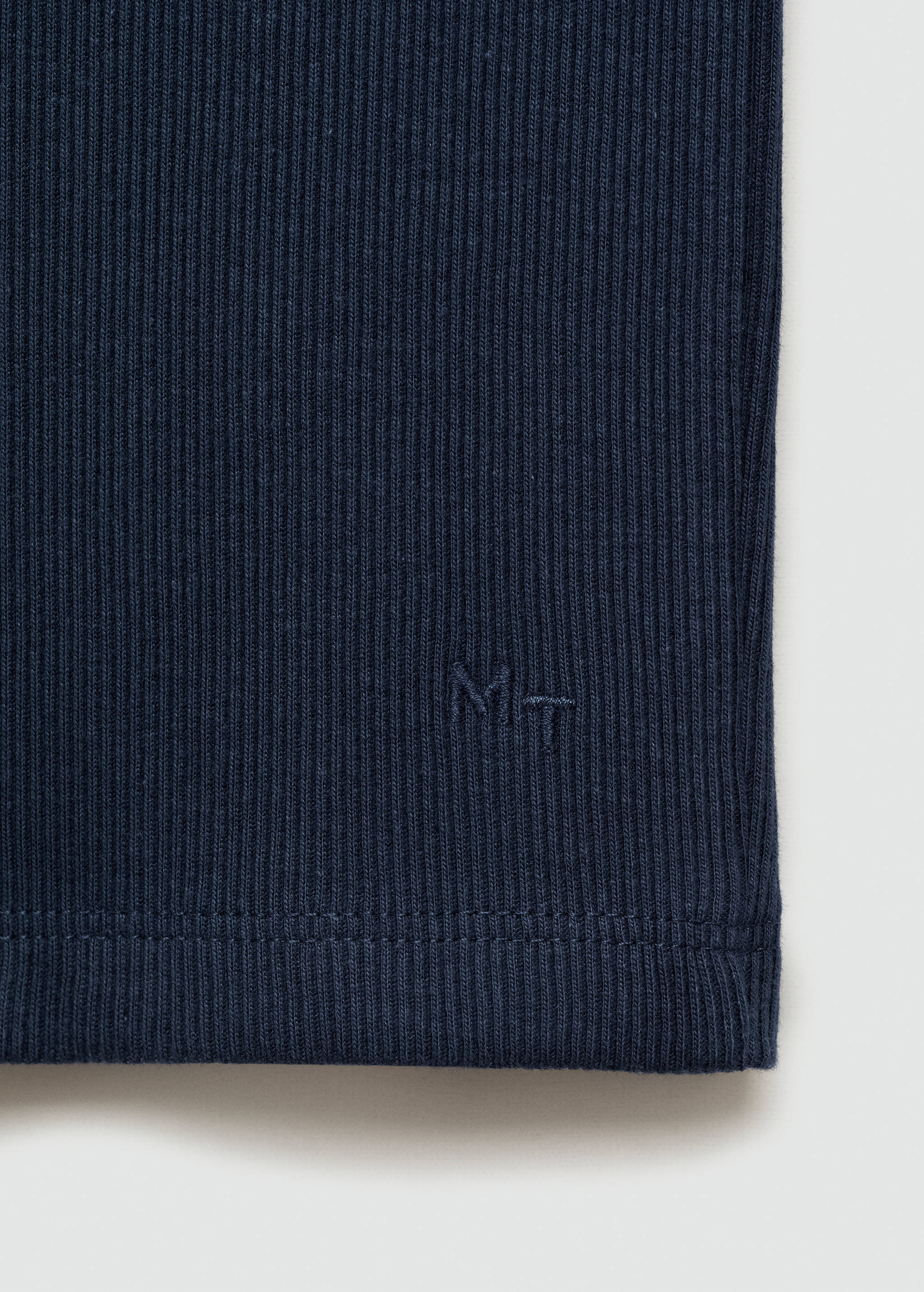 Ribbed cotton-blend top - Details of the article 0