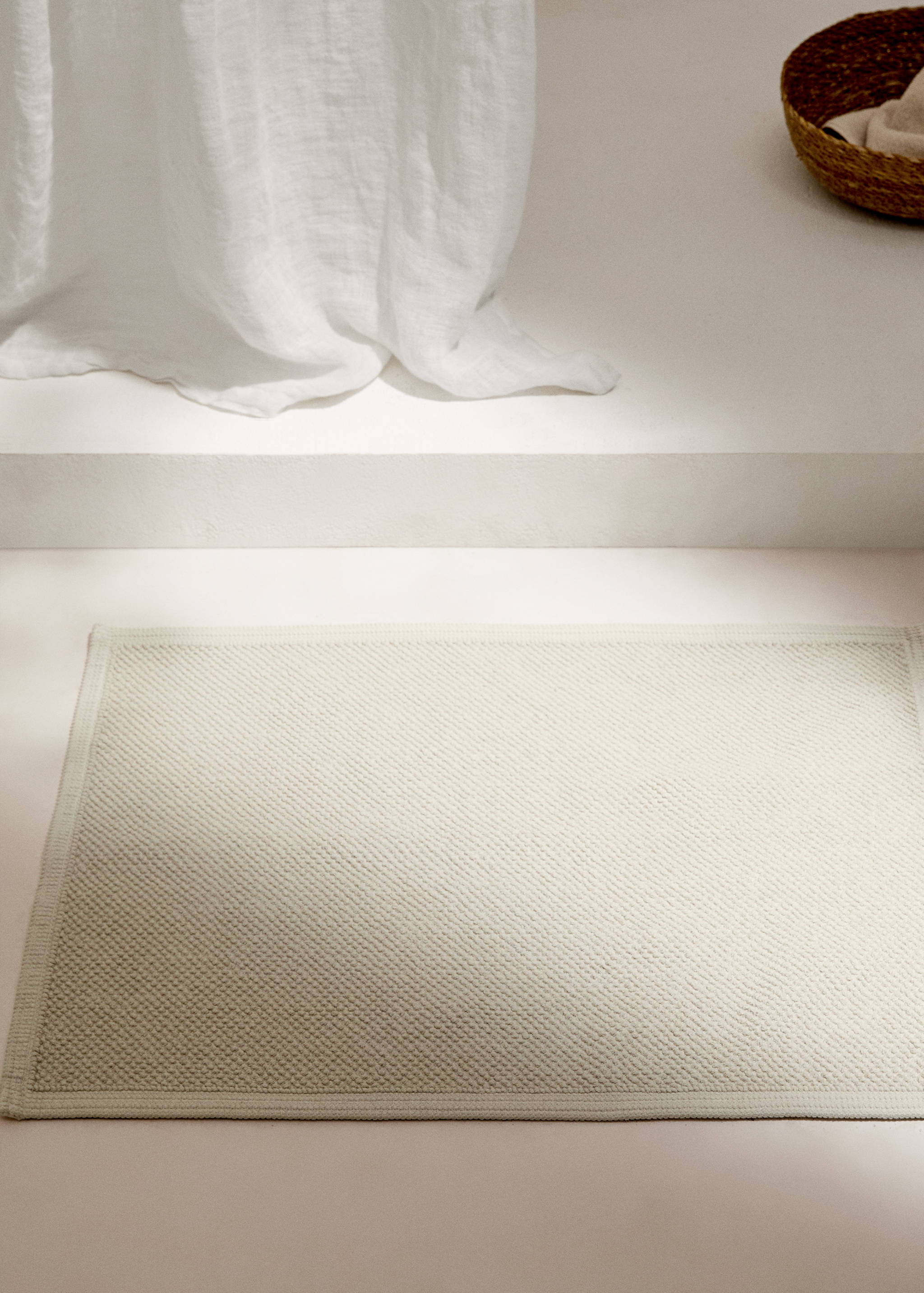 Alfombra baño 100% algodón bouclé - Plano general