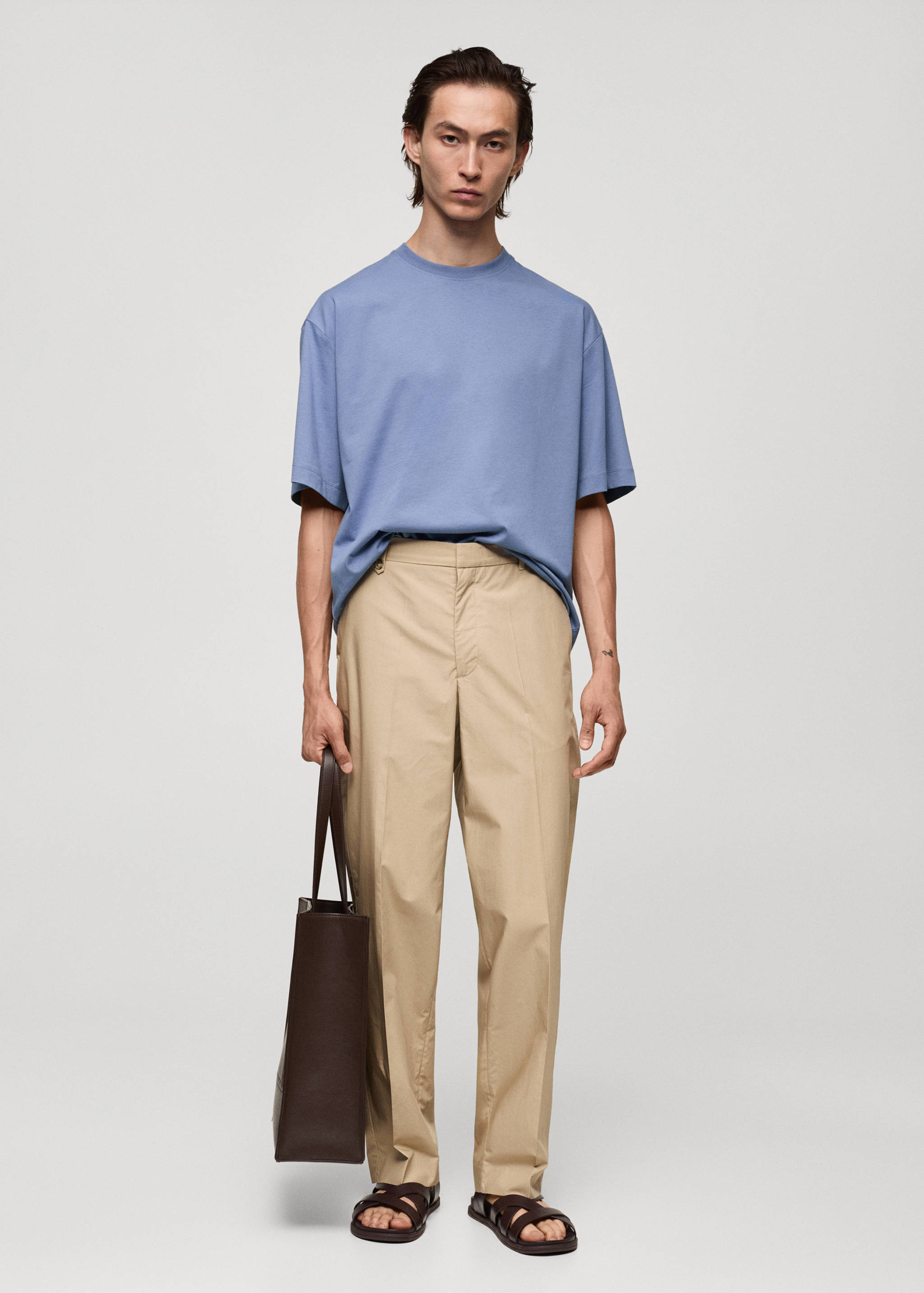 Pantalon regular-fit 100 % coton - Plan général