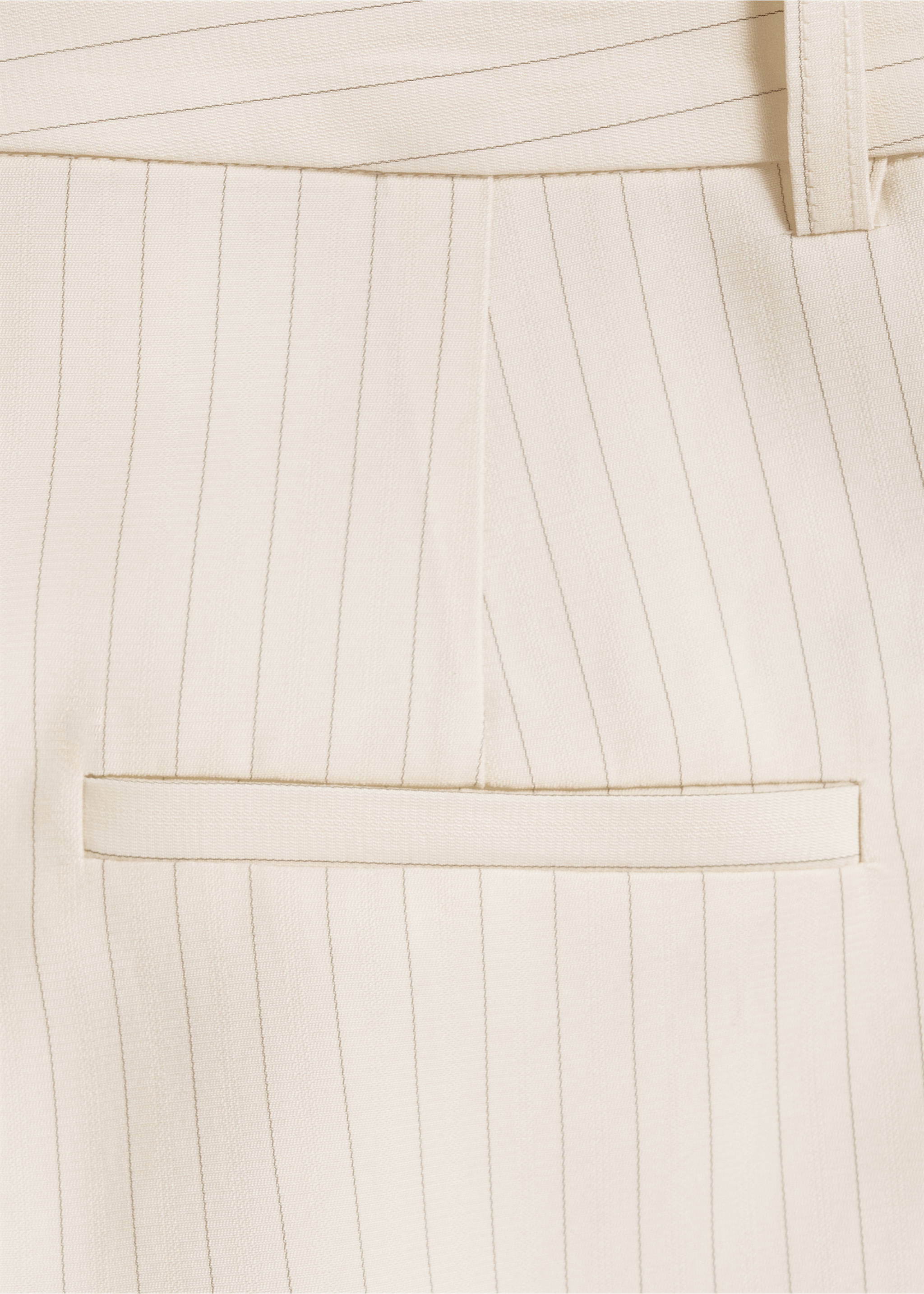 Proste bermudy w paski - Szczegóły artykułu 0, Kremowy / écru. Ref: 77063264-00.