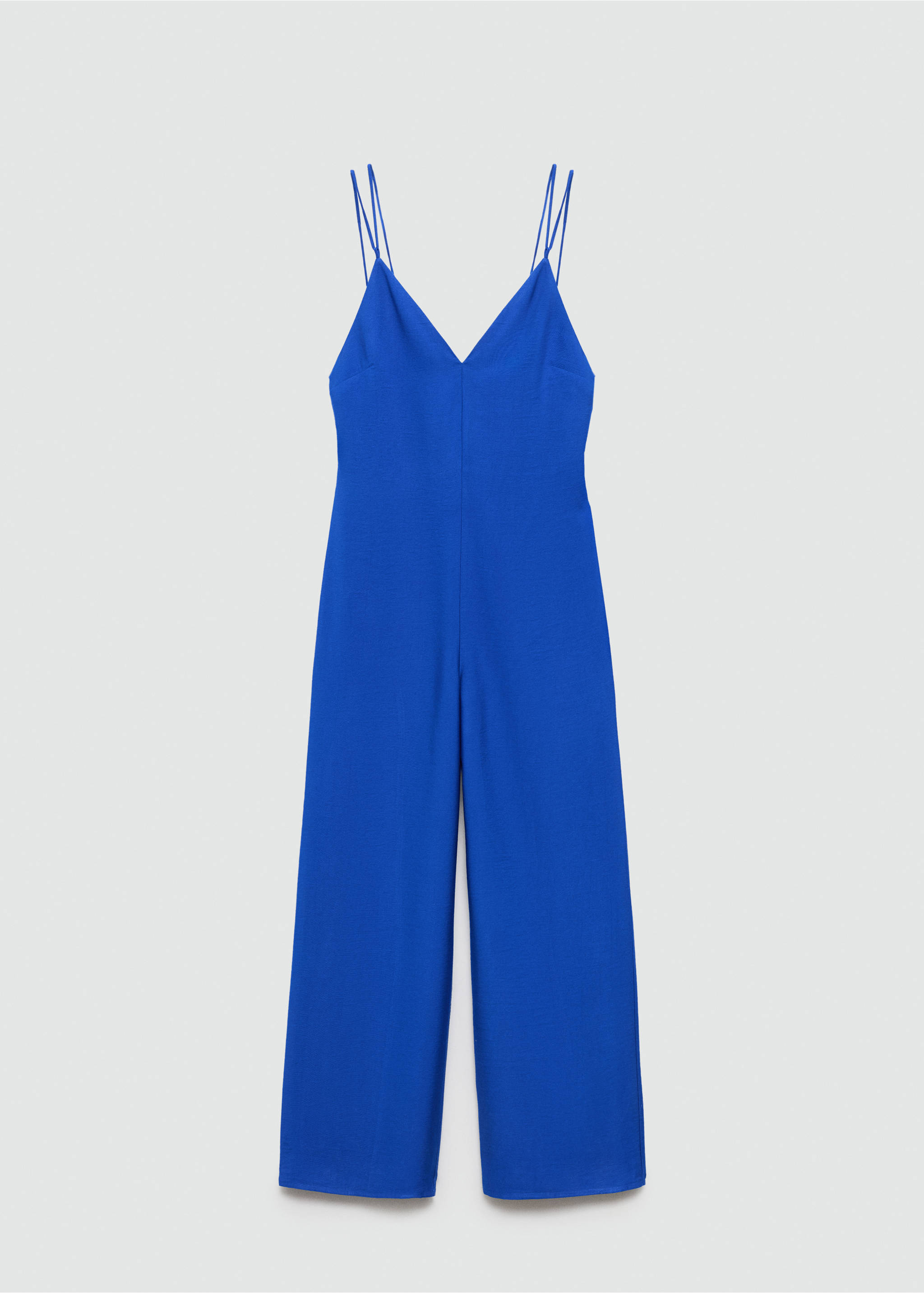 Long strap jumpsuit - Article without model, Blue. Ref: 77063265-00.