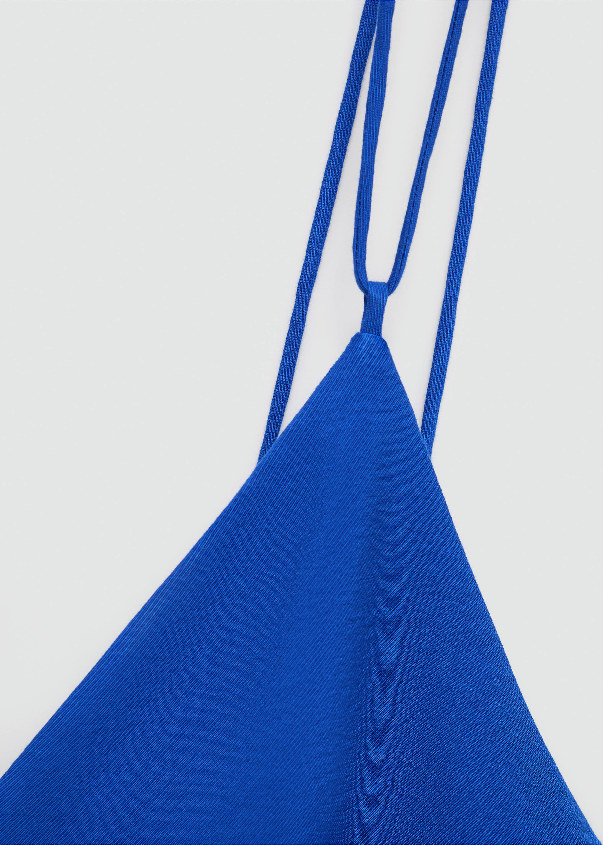 Long strap jumpsuit - Details of the article 8, Blue. Ref: 77063265-00.