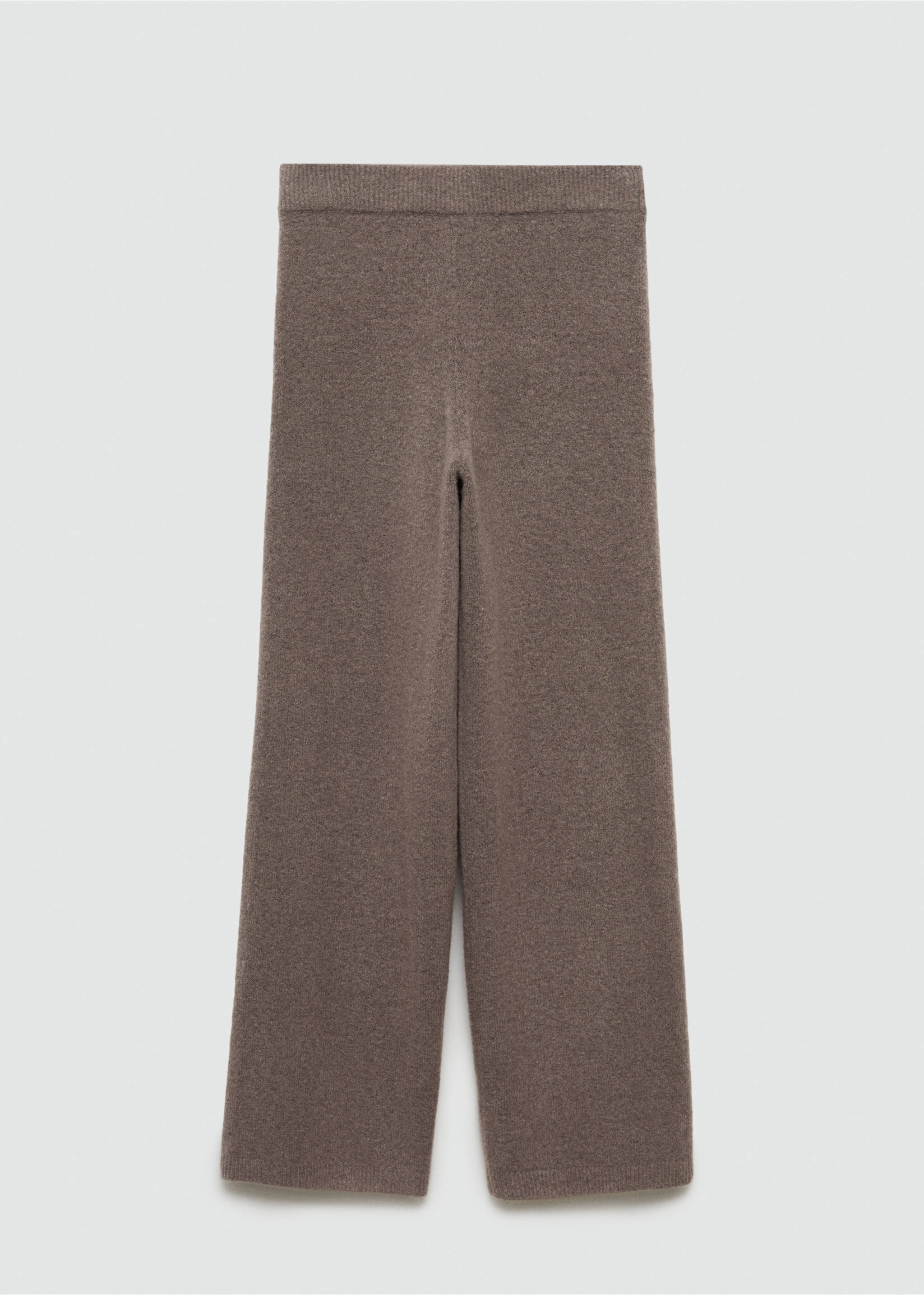 Straight knitted trousers - Article without model, Brown. Ref: 77063266-00.