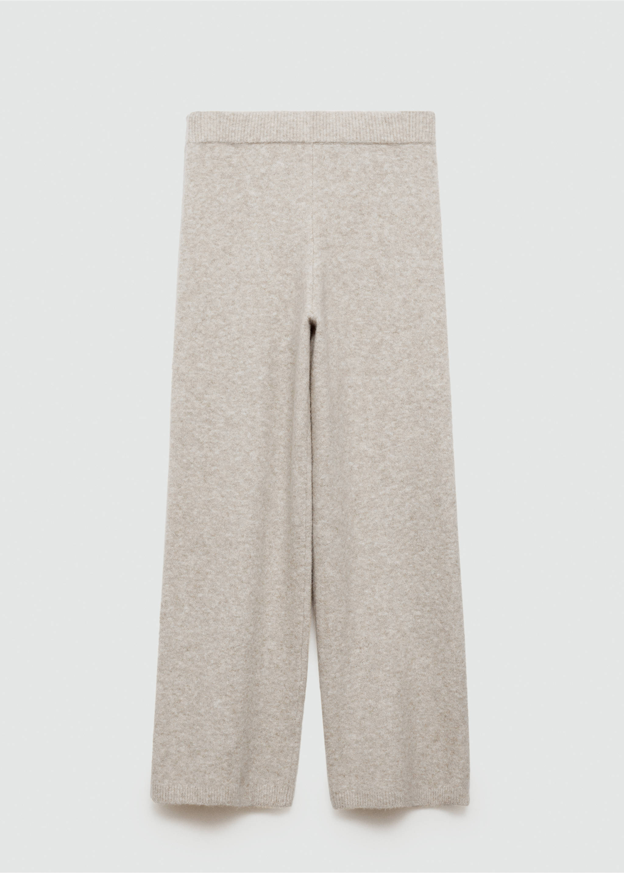 Straight knitted trousers - Article without model, Light/Pastel Brown. Ref: 77063266-00.