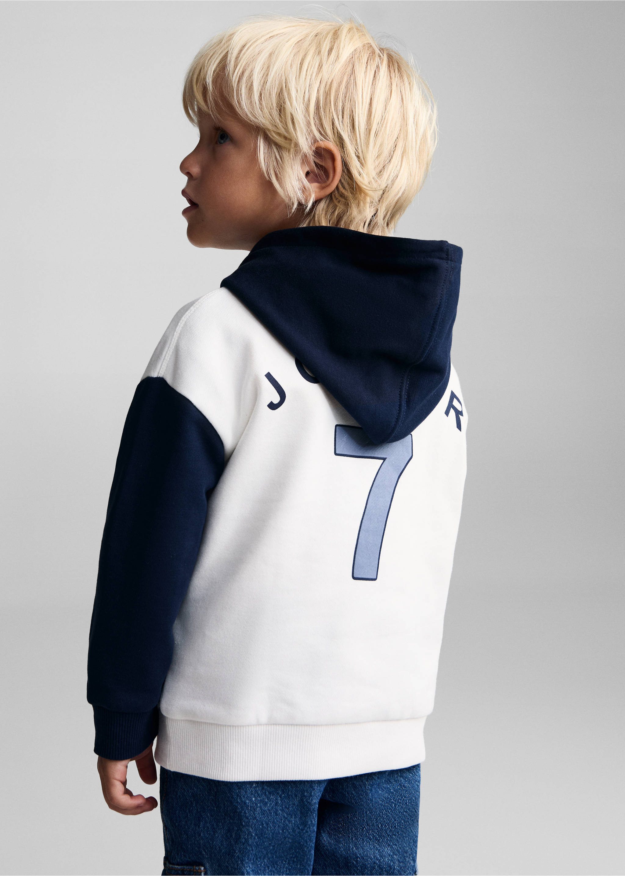 Printed cotton sweatshirt - Reverse of the article, Off White. Ref: 77063278-00.