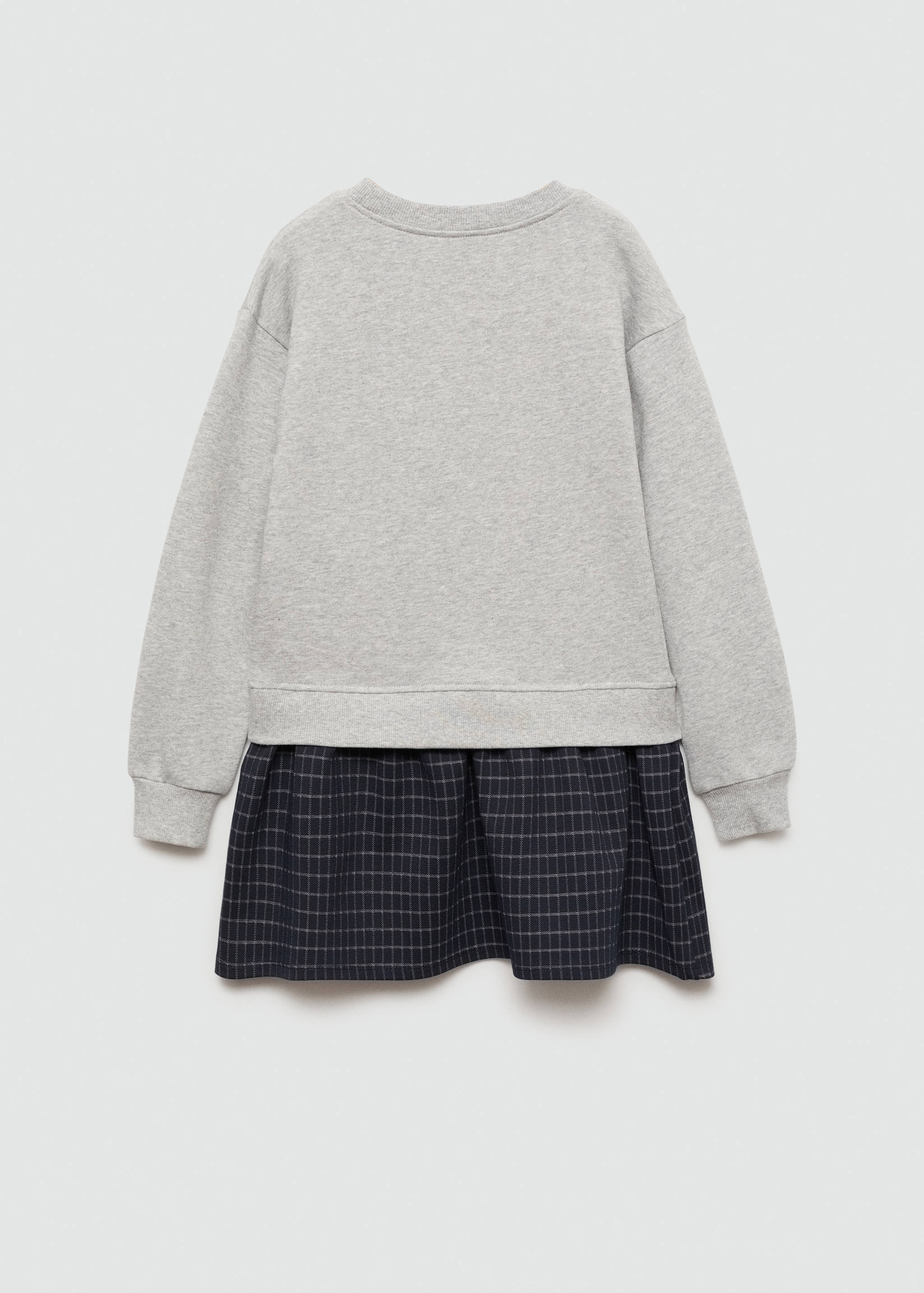 Checked skirt sweatshirt dress - Reverse of the article