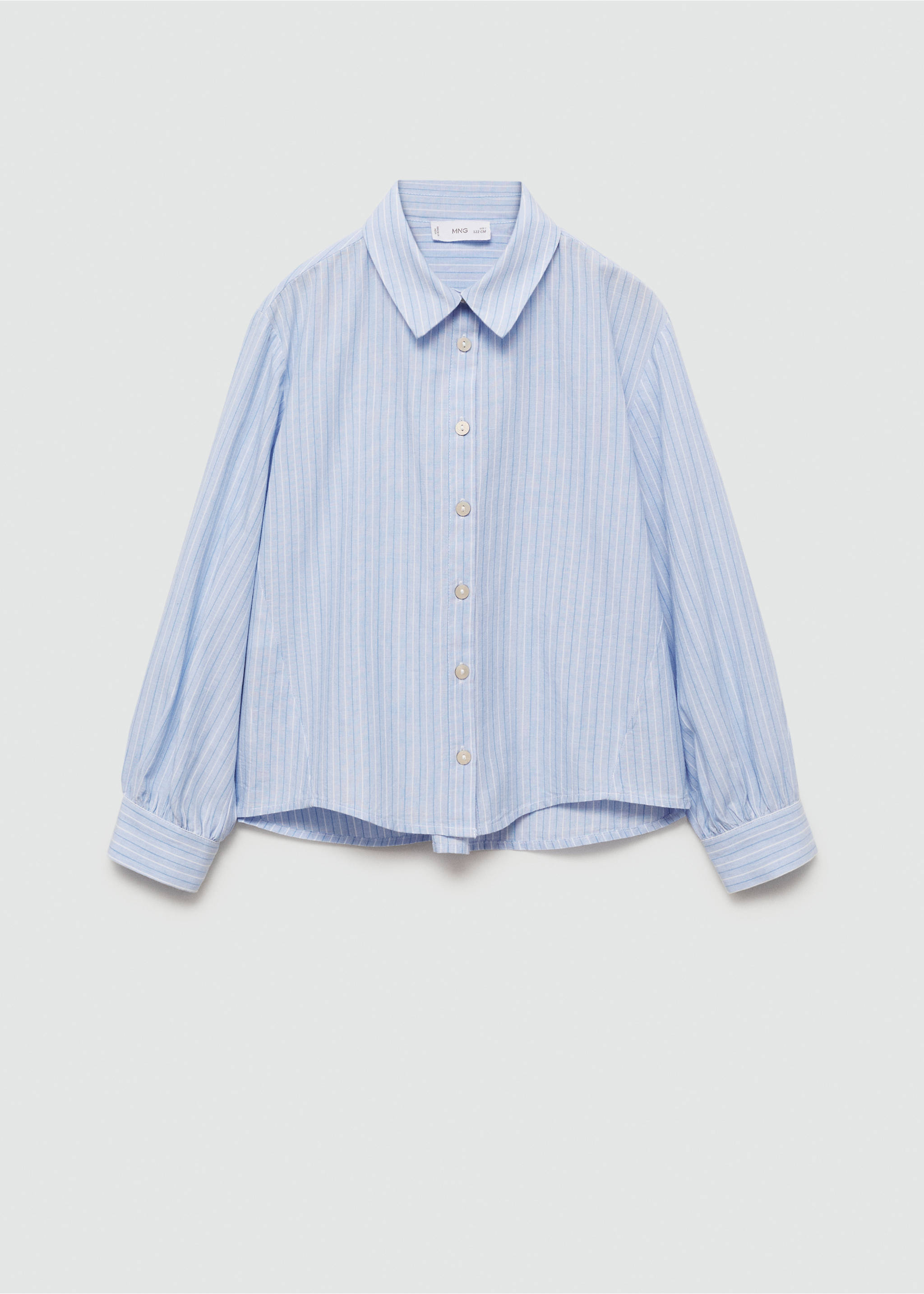 Pruhovaná košile - Zboží bez modelu, Modrá obloha. Ref: 77063285-00.