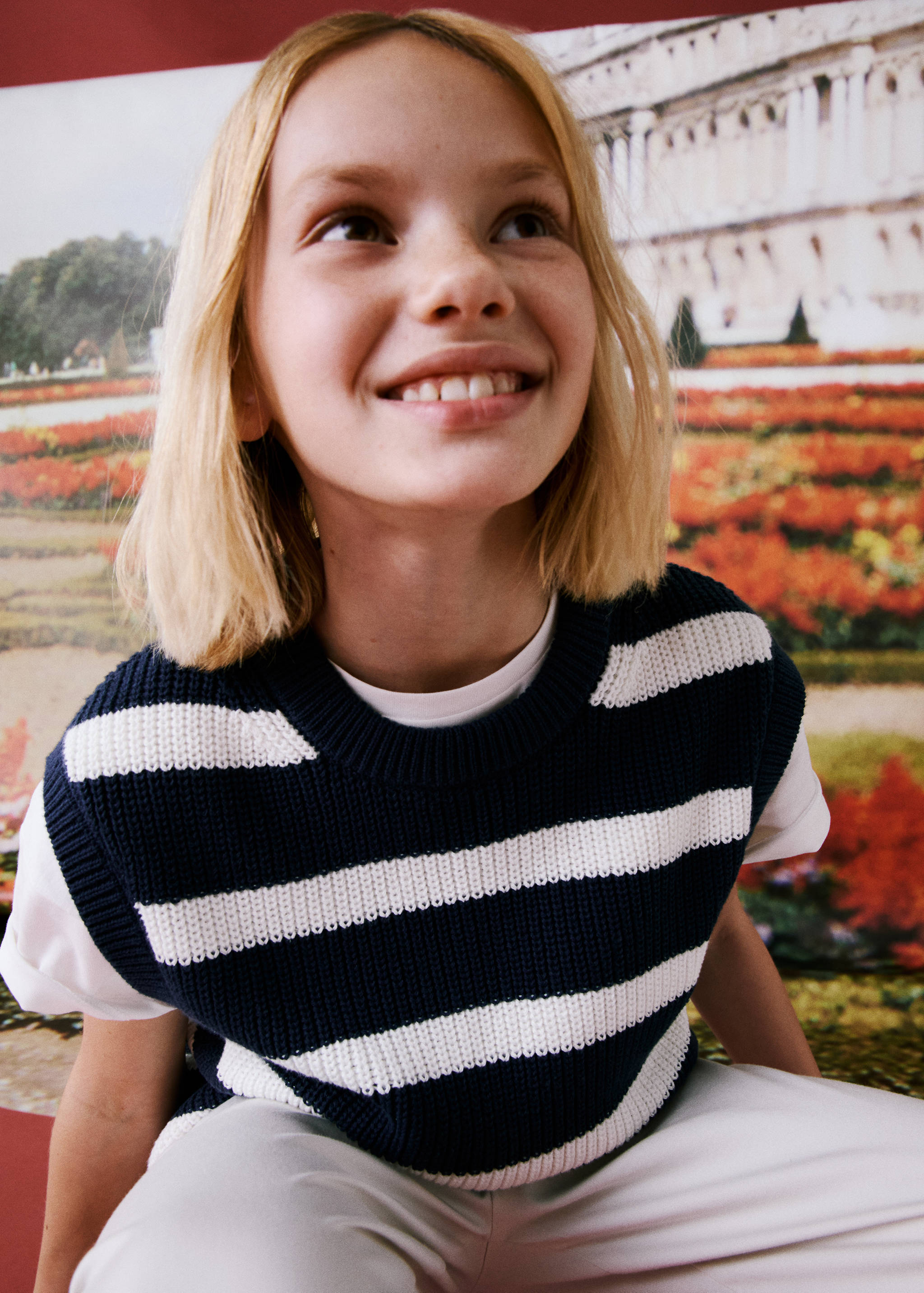 Úpletová vesta s proužky - Detail zboží 6