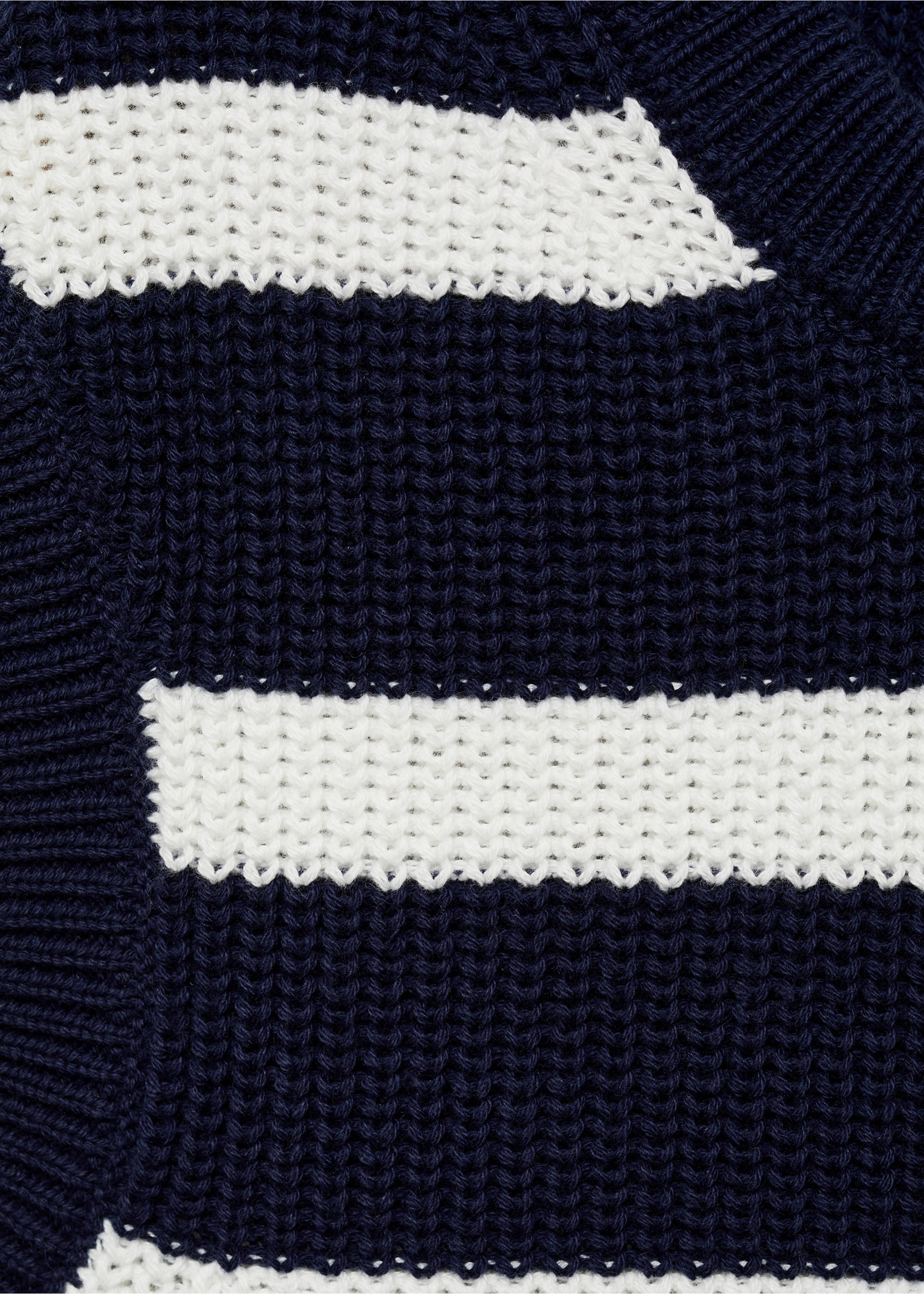 Gestreifter Strickpullunder - Detail des Artikels 8, Dunkles Marineblau. Ref: 77063286-00.