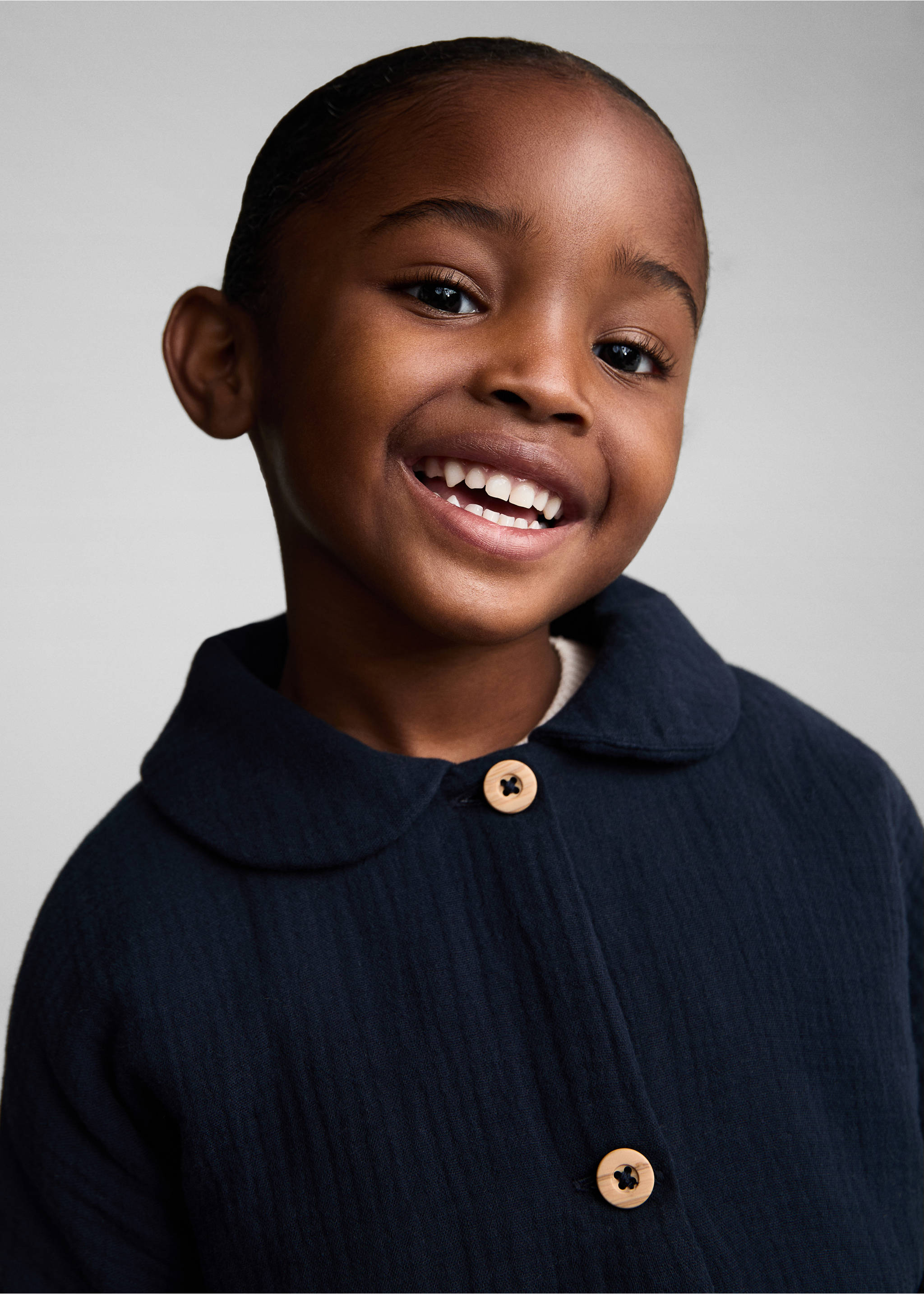 Jachetă din muselină cu buzunare - Detaliu al articolului 1, Bleumarin închis. Ref: 77063291-00.