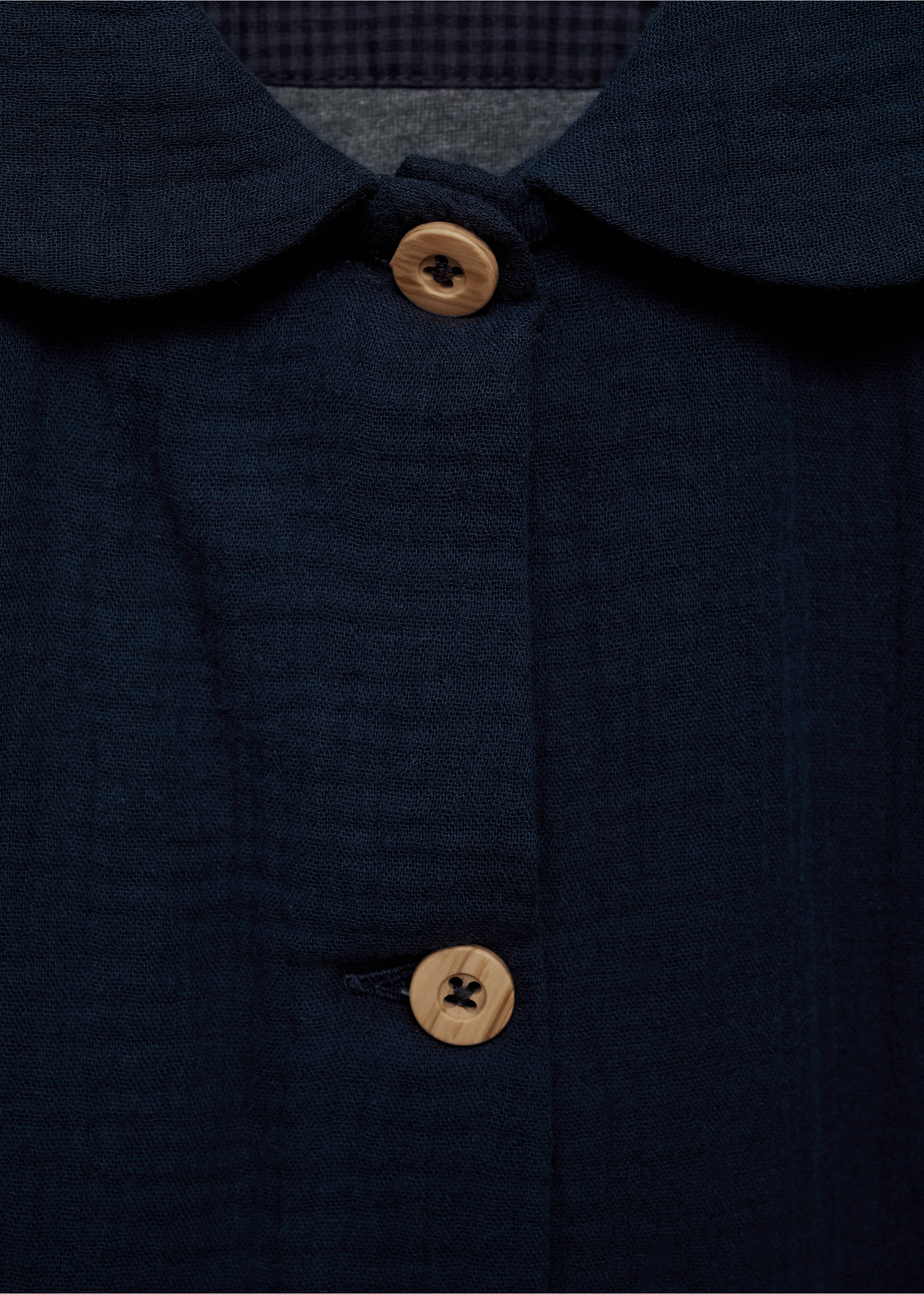 Jachetă din muselină cu buzunare - Detaliu al articolului 8, Bleumarin închis. Ref: 77063291-00.