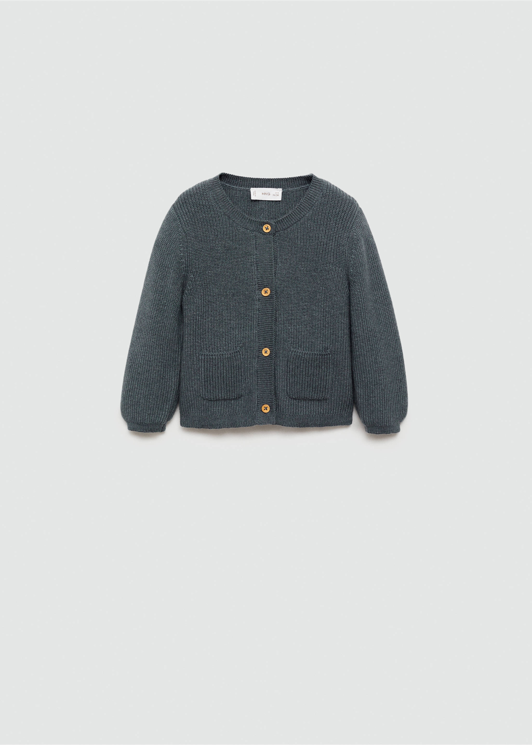 Side pockets cardigan - Article without model, Petrol Blue. Ref: 77063670-00.
