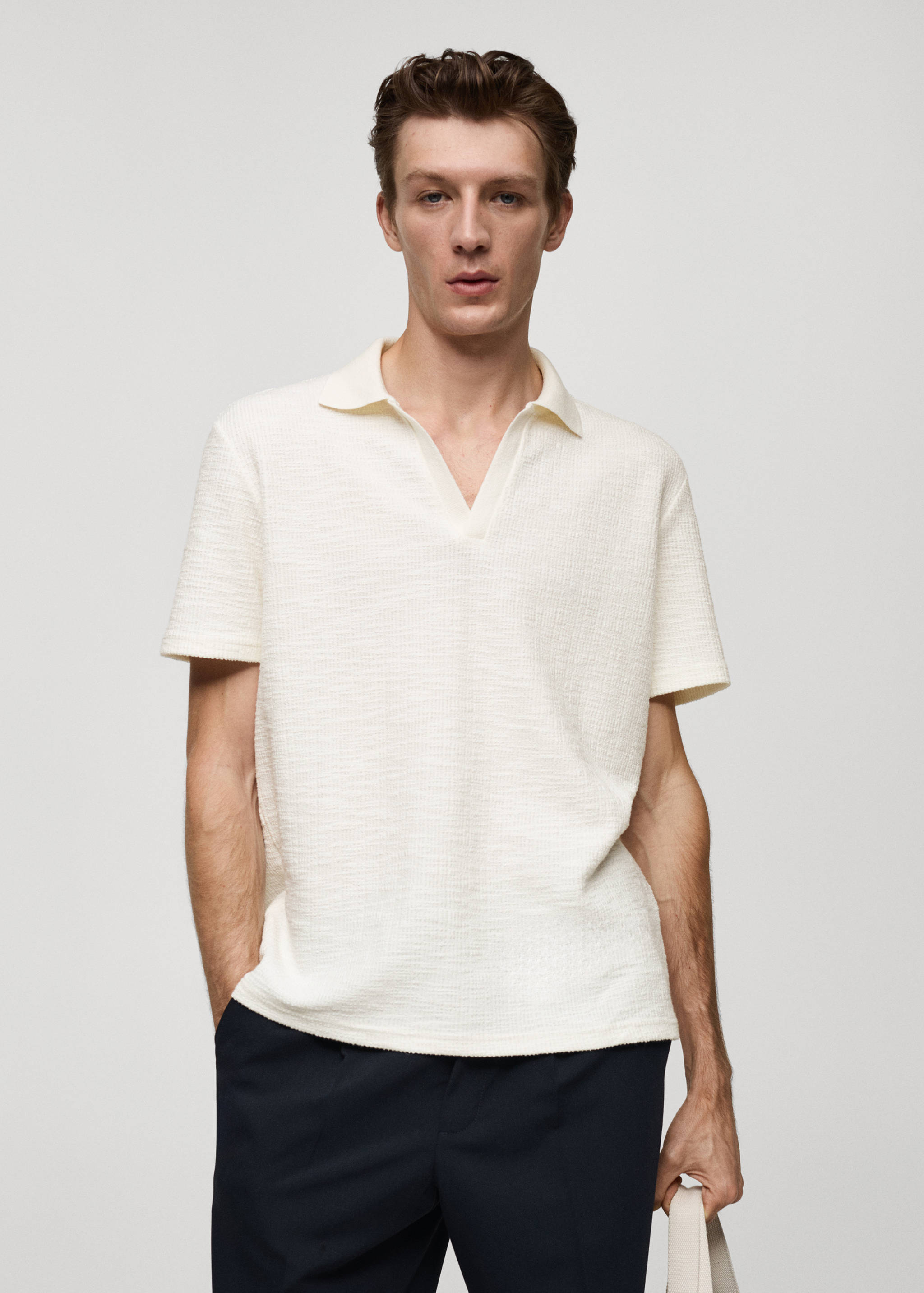 Polo coton structuré - Plan moyen