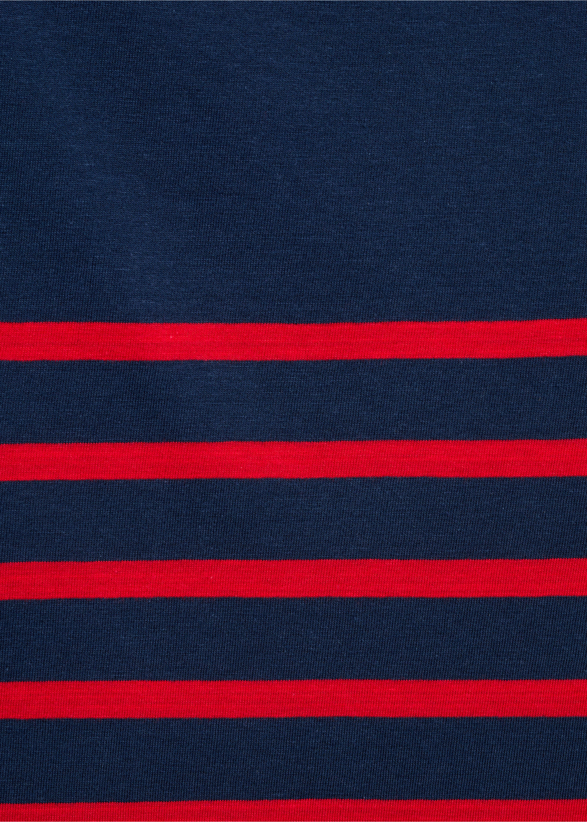 Striped boat-neck t-shirt - Details of the article 8, Dark Navy. Ref: 77064018-00.