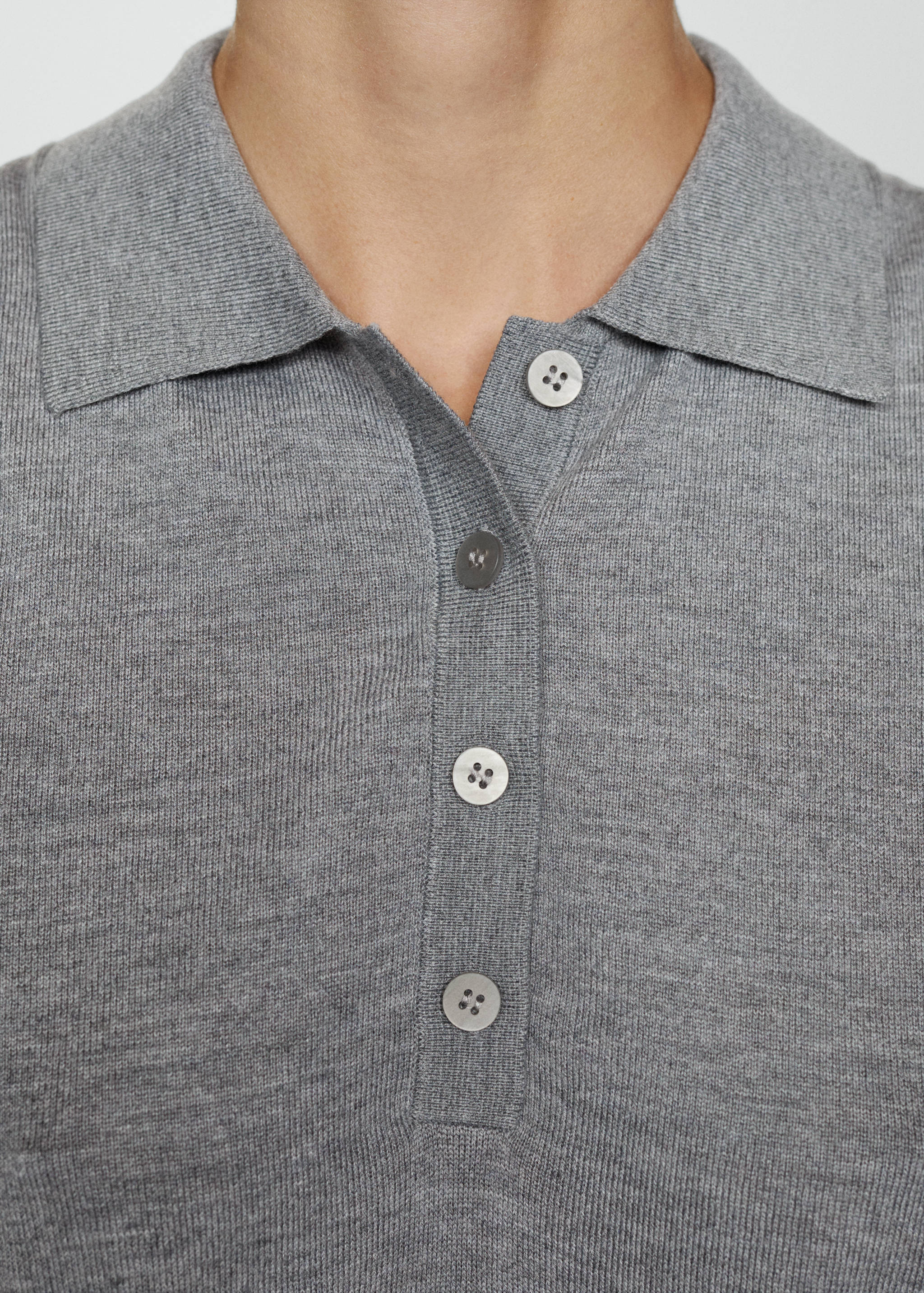 Fine-knit polo neck gilet - Details of the article 6