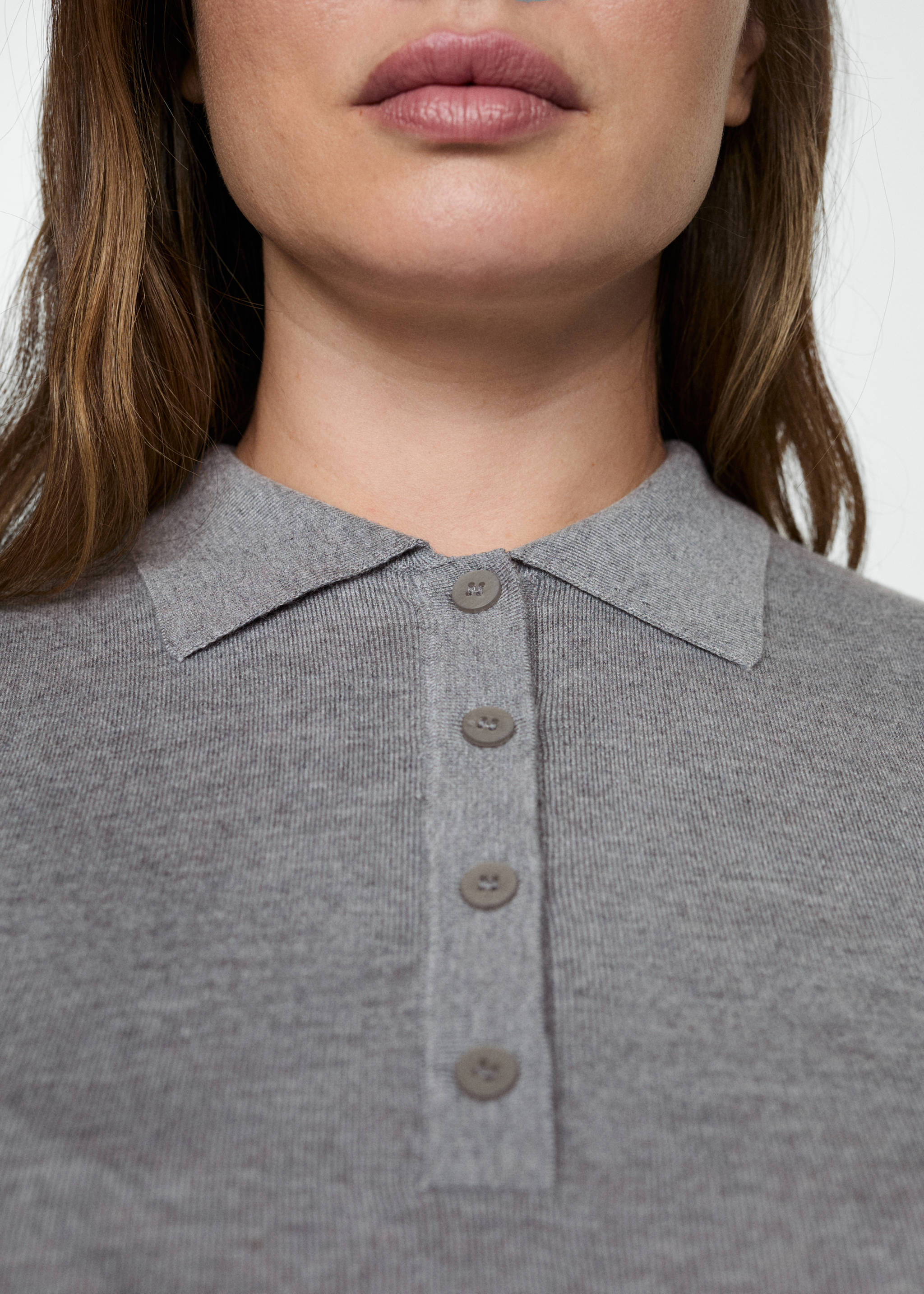 Fine-knit polo neck gilet - Details of the article 4