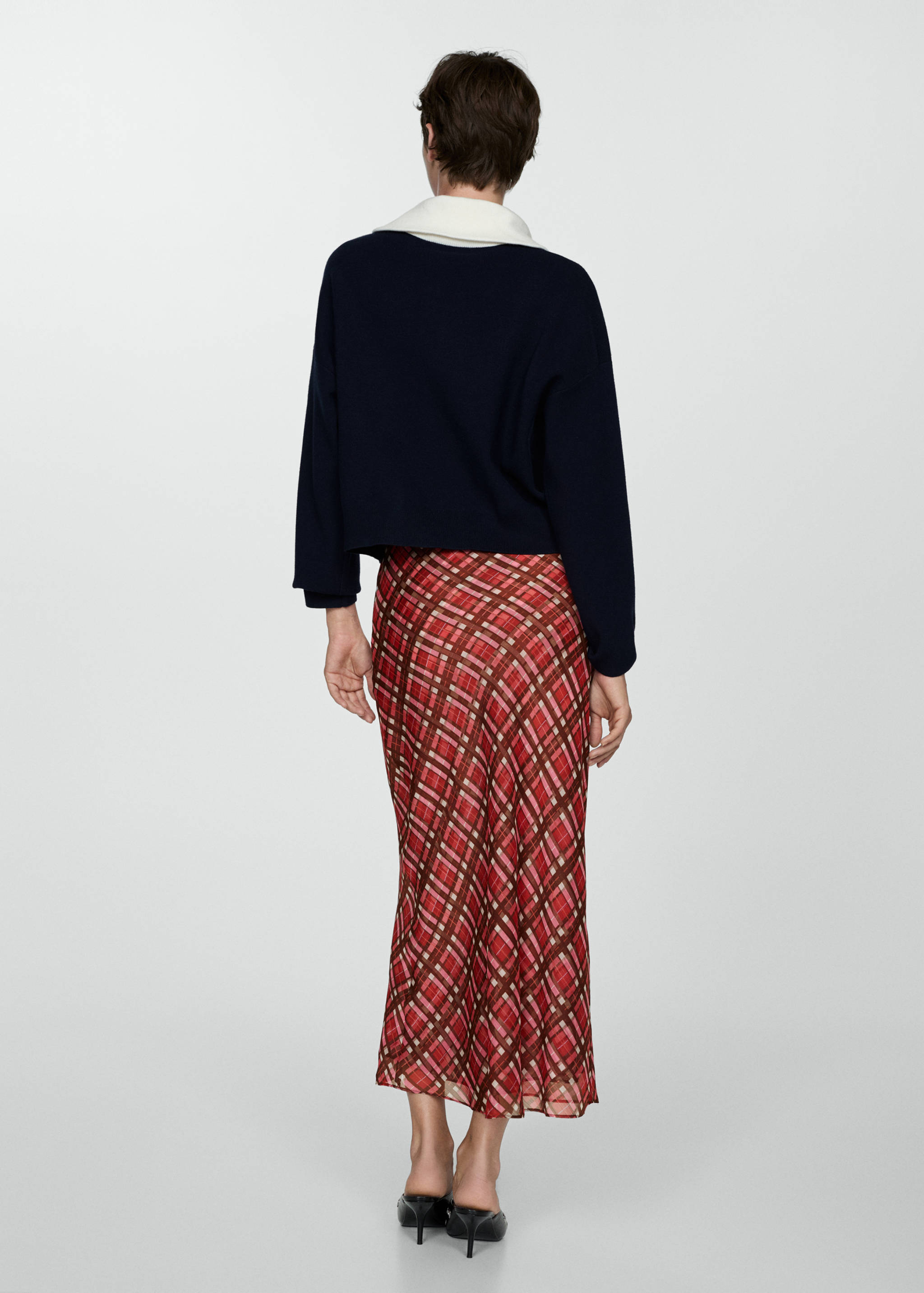 Falda larga cuadros - Reverso del artículo