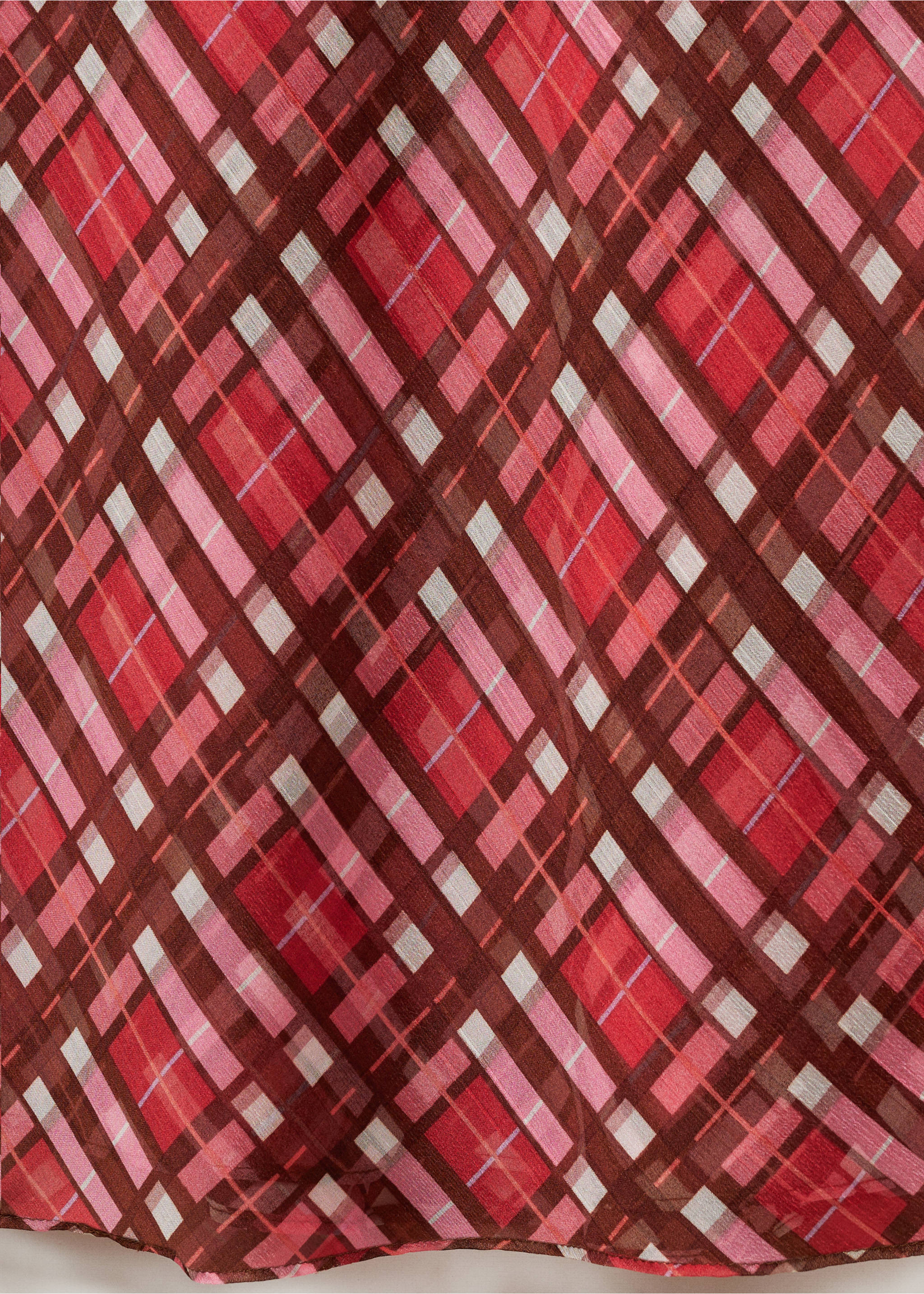 Jupe longue carreaux - Détail de l'article 8, Grenat. Ref: 77064023-00.