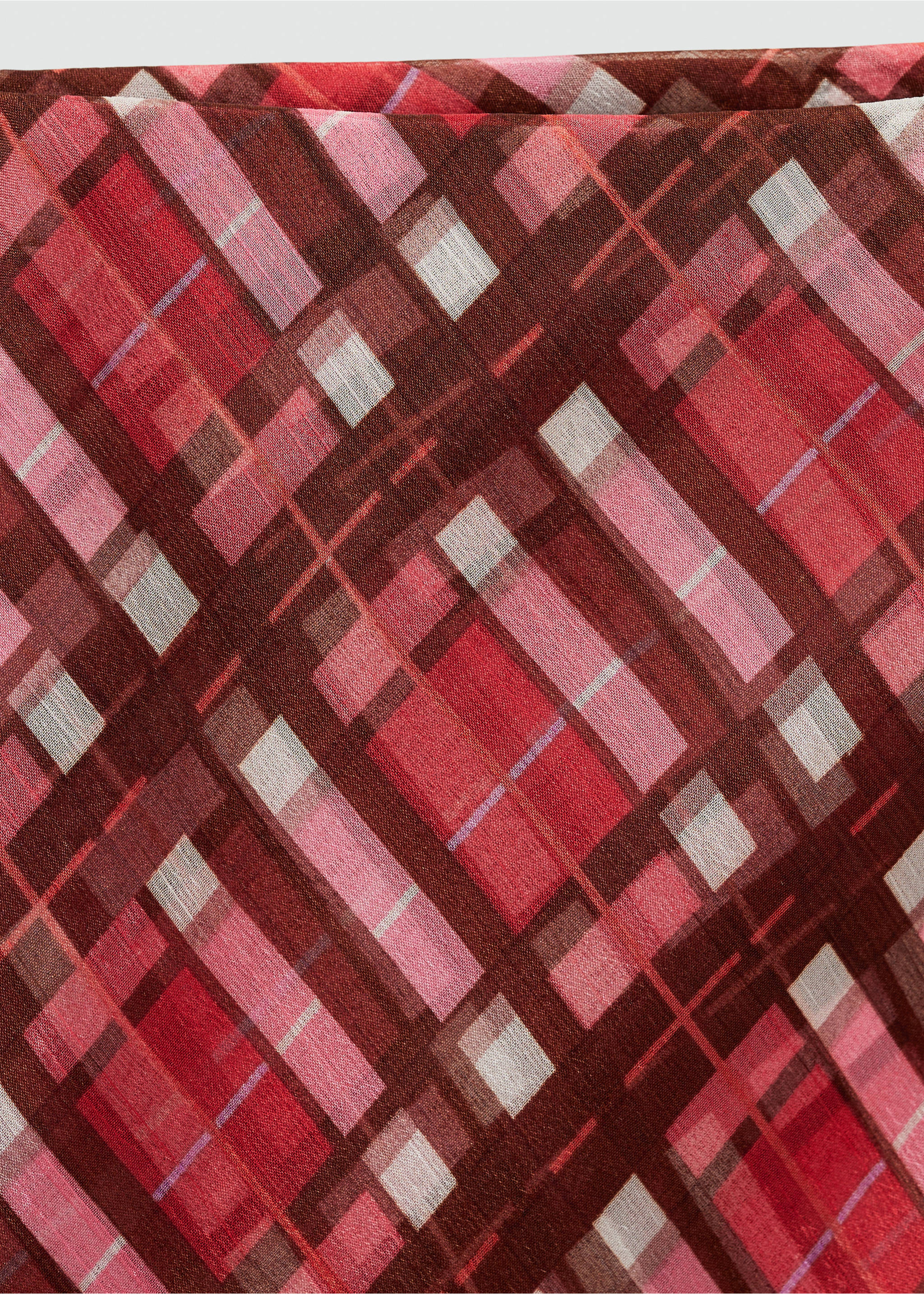 Jupe longue carreaux - Détail de l'article 0, Grenat. Ref: 77064023-00.