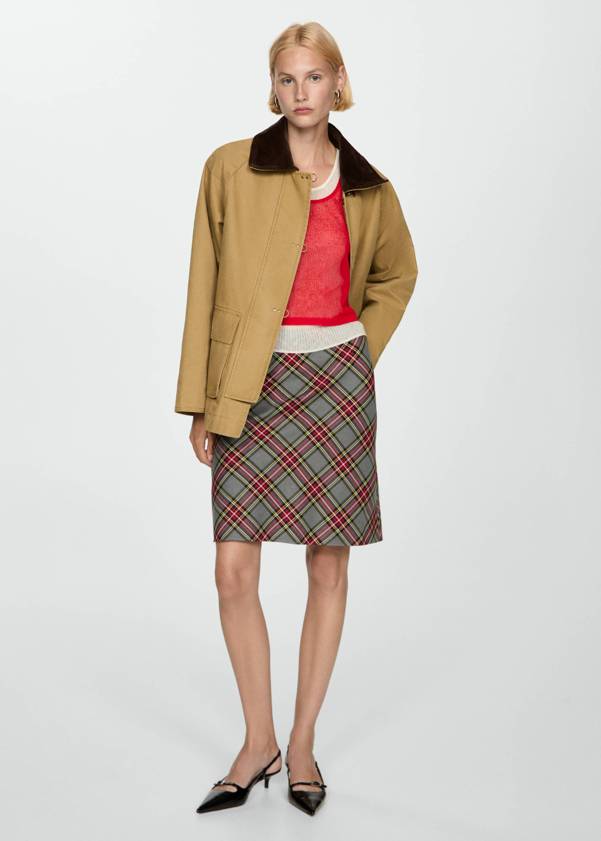 Gecombineerde lyocell top - Overzichtstekening