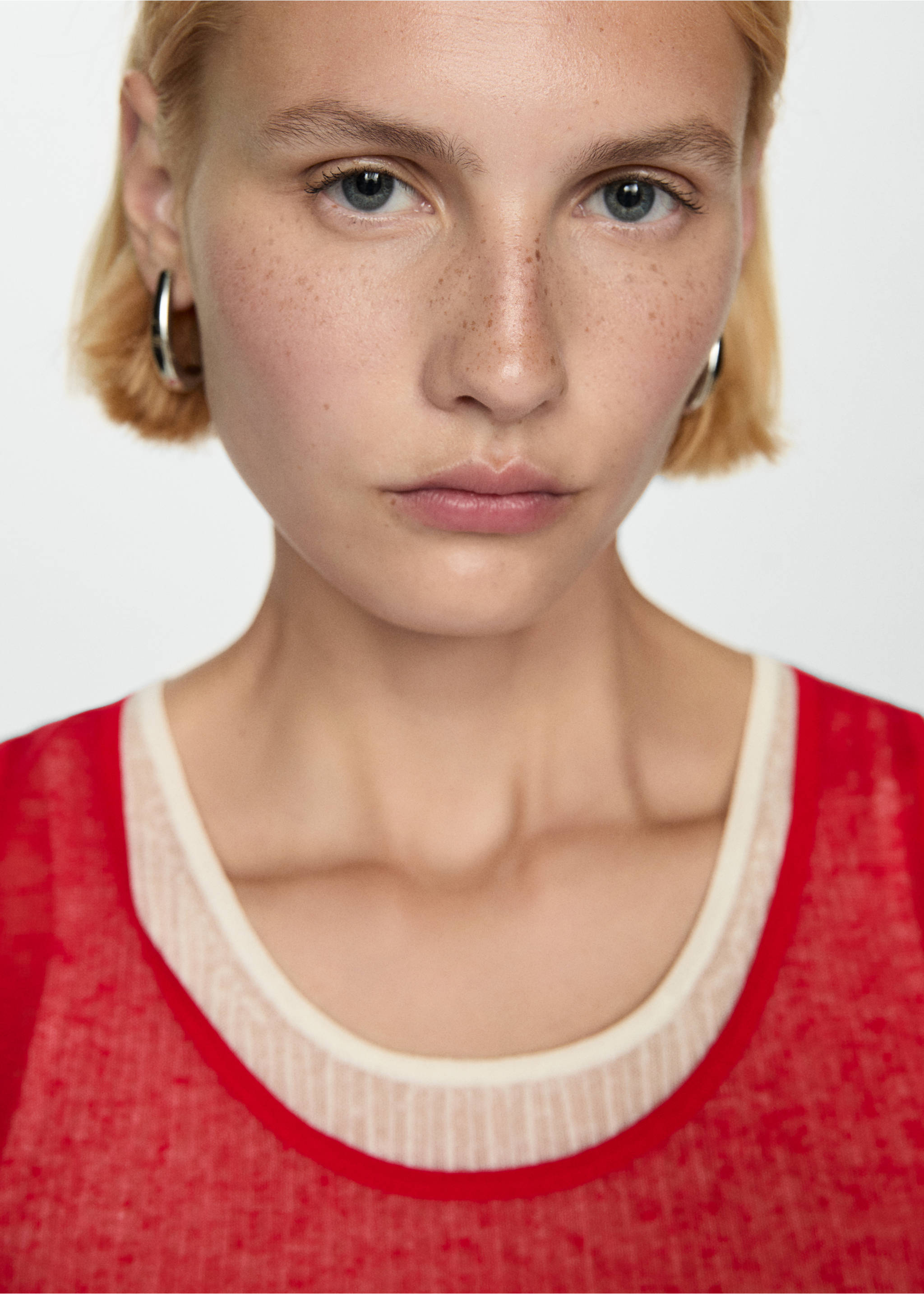 Top combinat din lyocell - Detaliu al articolului 1, Roșu. Ref: 77064026-00.