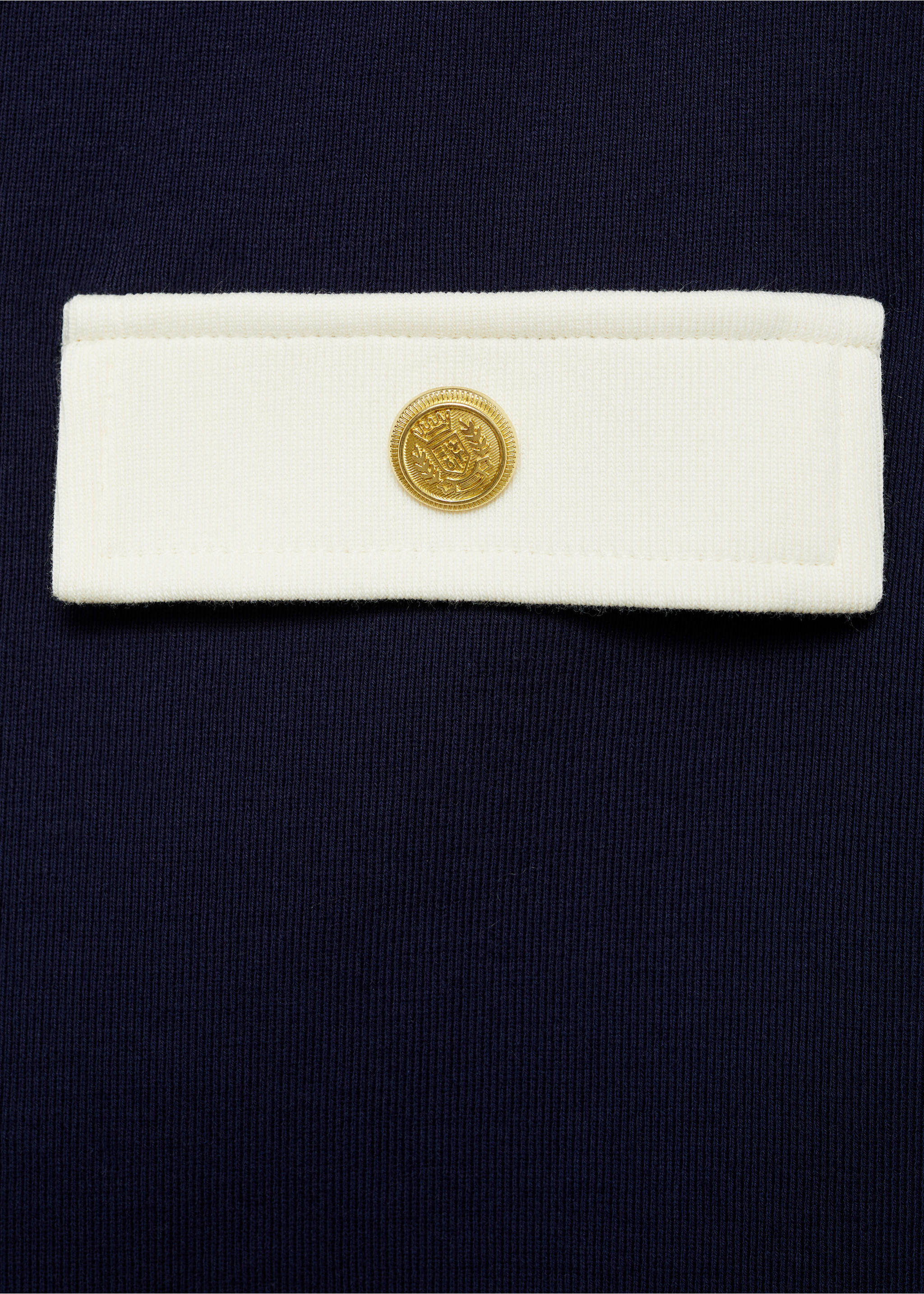 Buttoned knit skirt - Details of the article 0, Dark Navy. Ref: 77064028-00.