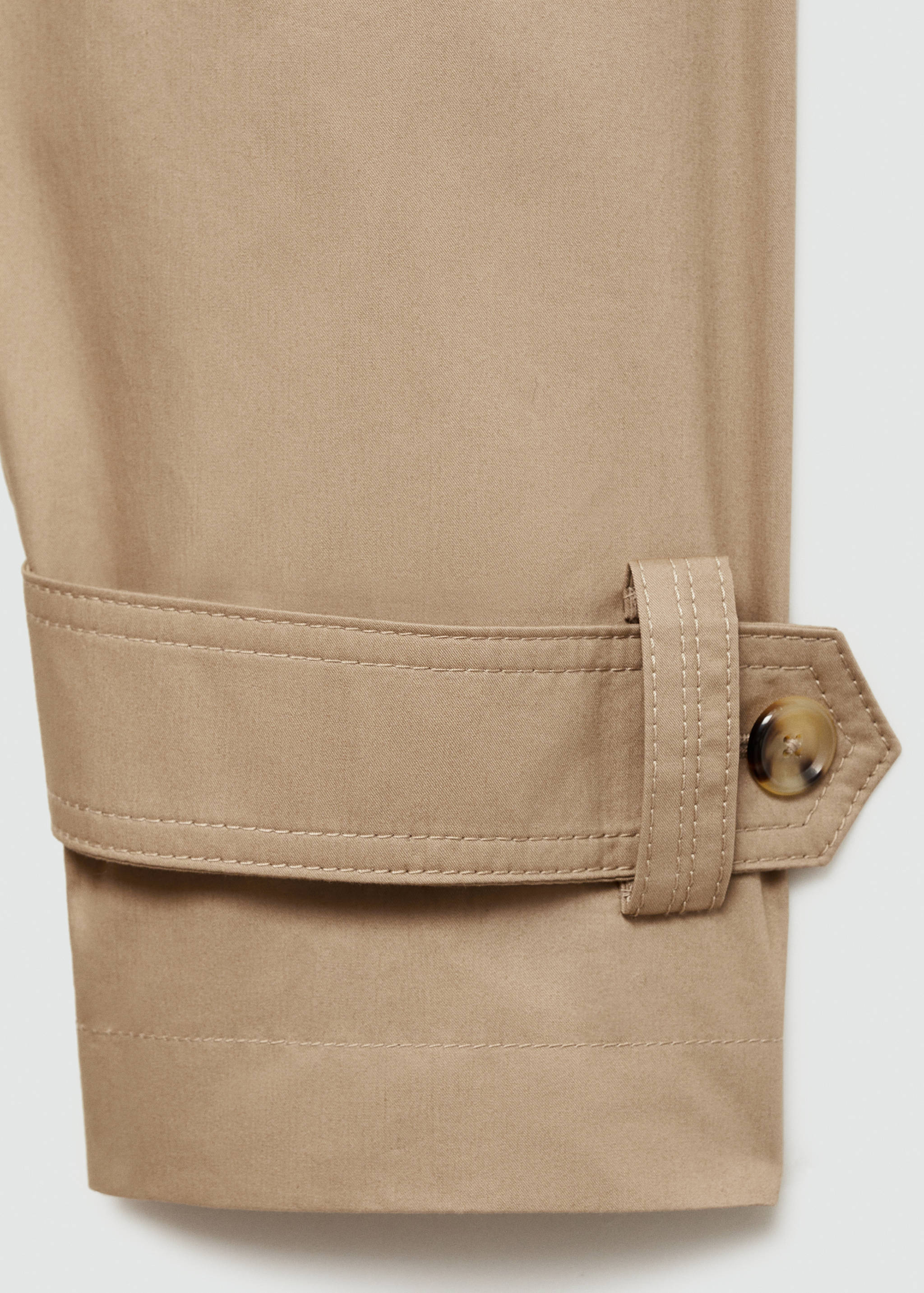 Cotton trench coat with shirt collar - Details of the article 0