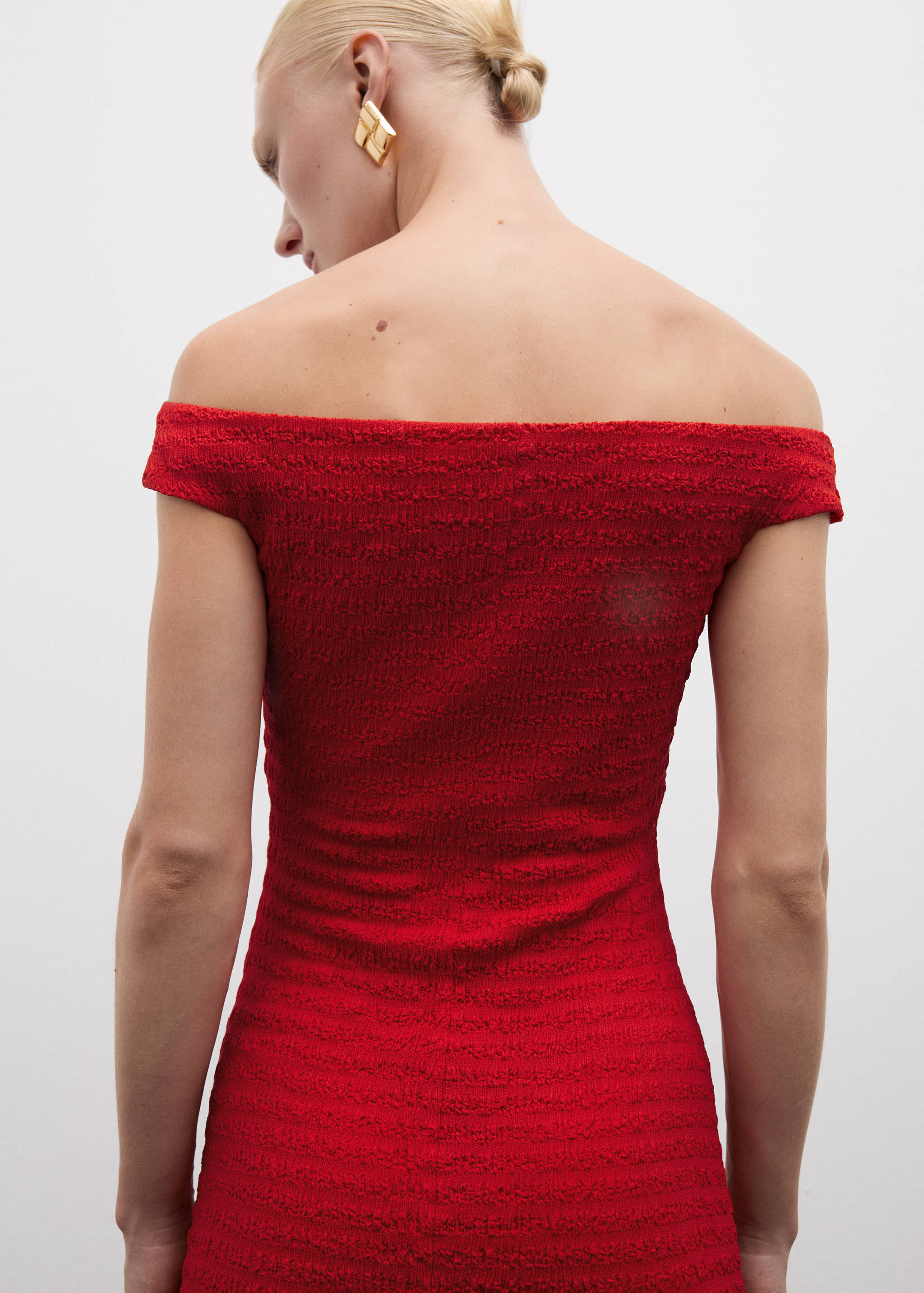 Langes schulterfreies Kleid - Detail des Artikels 2